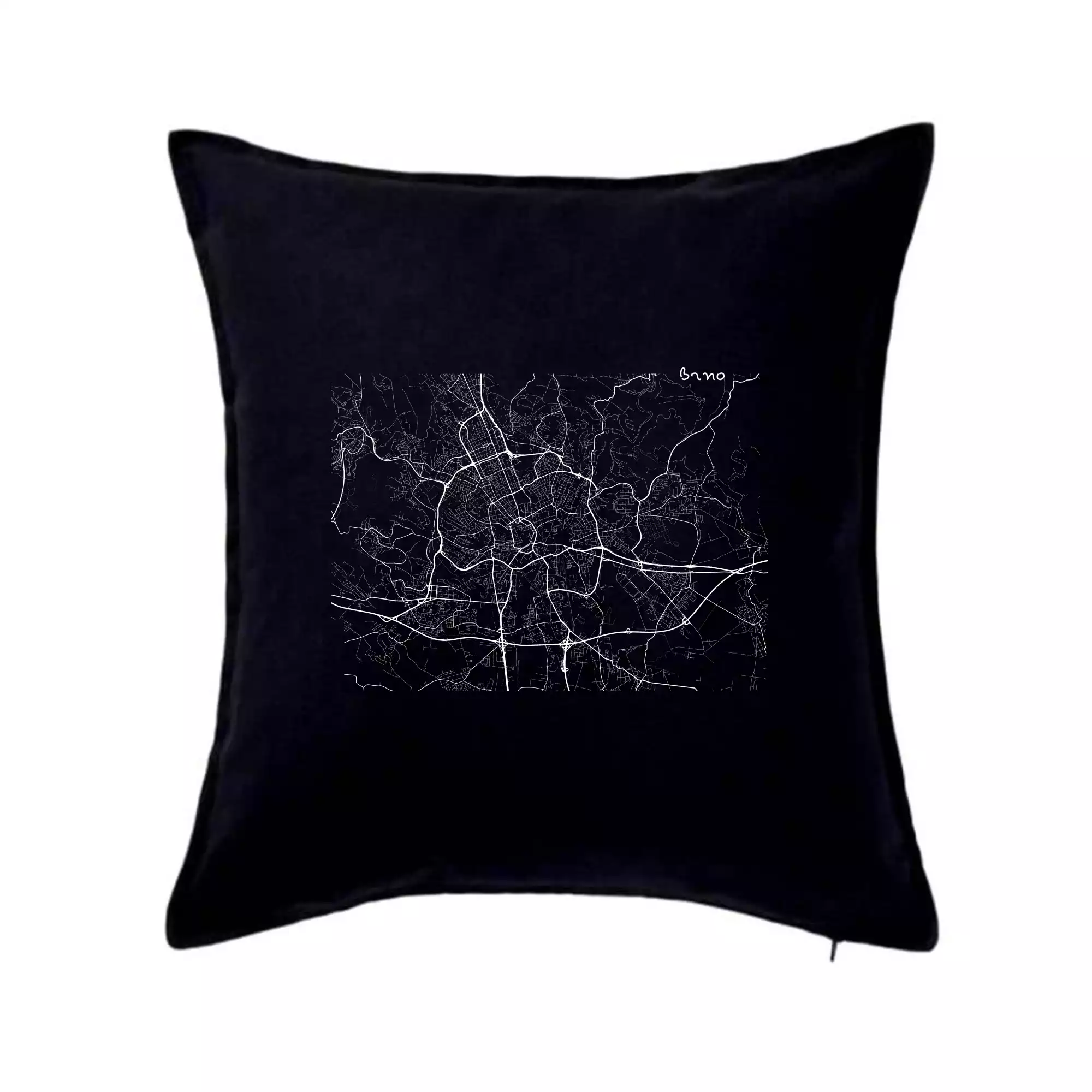 Černobílá mapa Brno