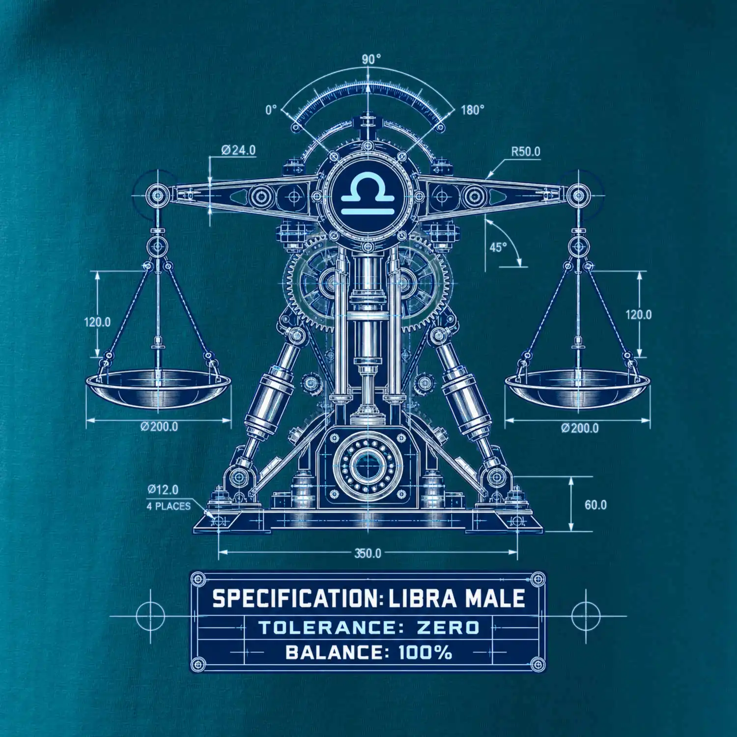 Váhy Engineering of Libra technický motiv