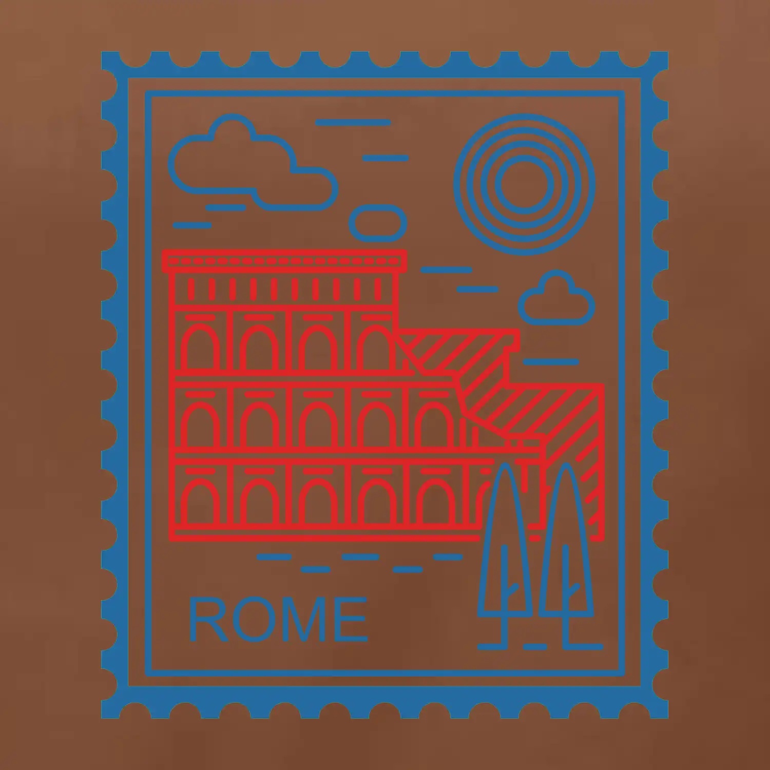 Řím známka jednoduchá