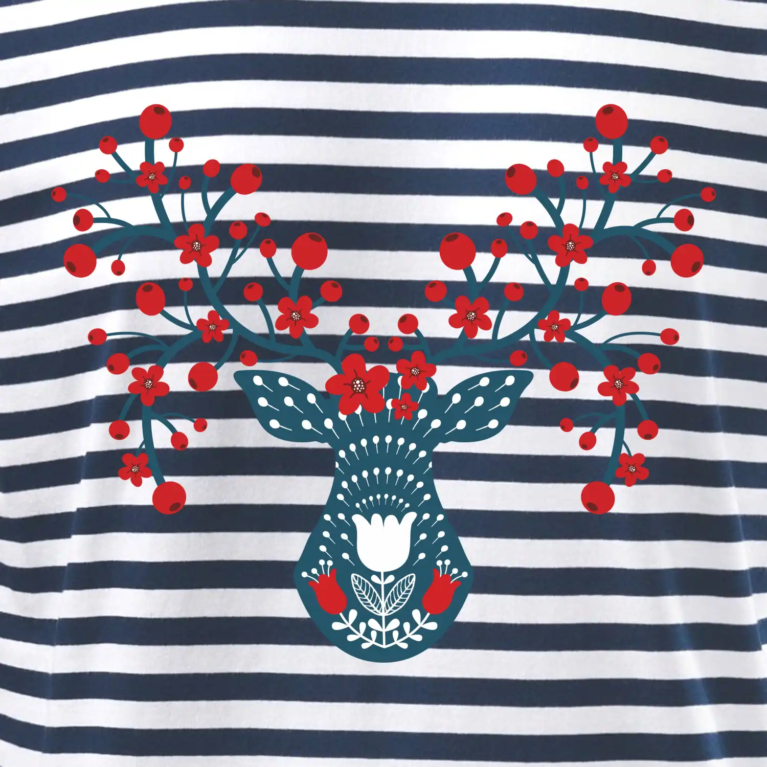 Folklor - jelen s červenými plody