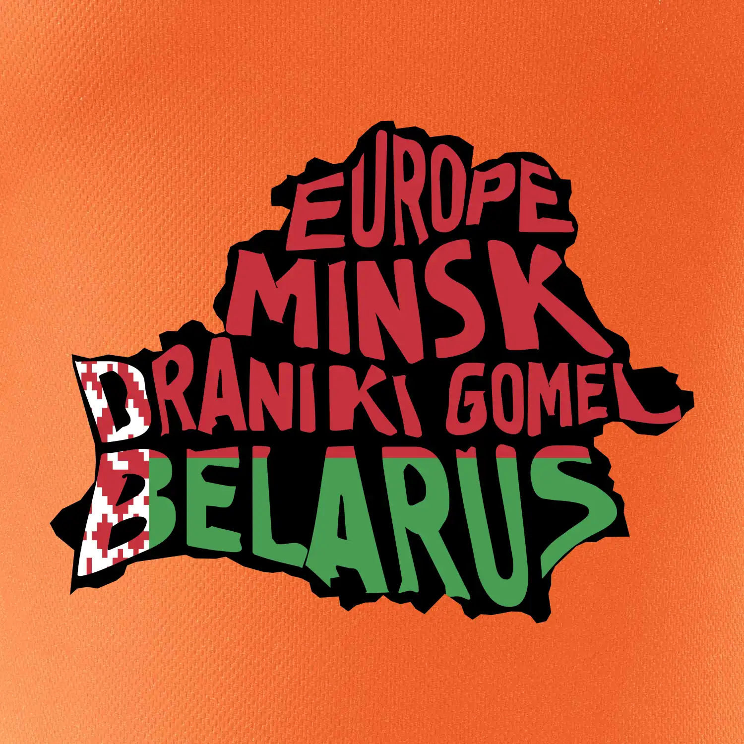 Mapy - názvy měst - Bělorusko