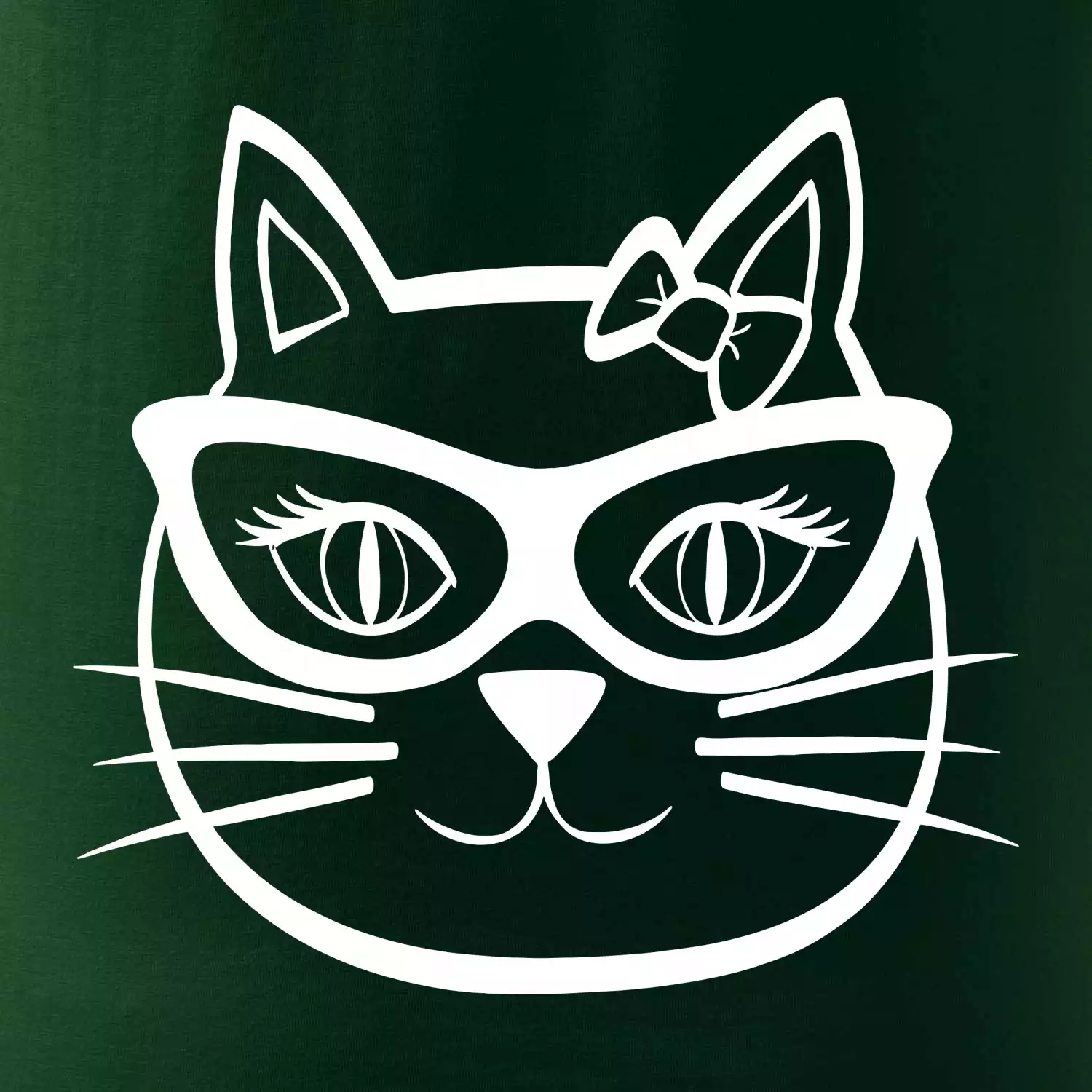 Kočičí holka s brýlemi