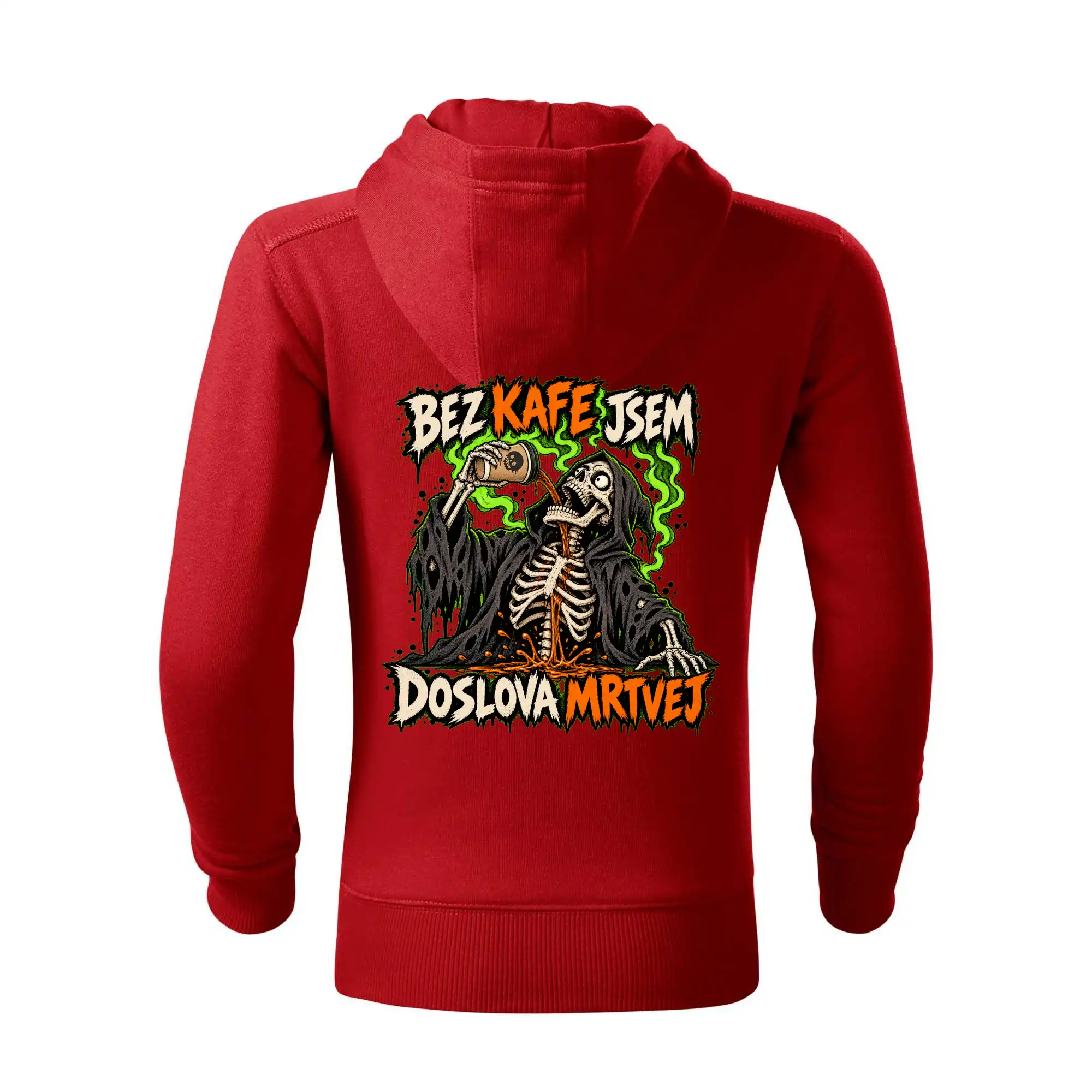 Kostlivec bez kafe je doslova mrtvej