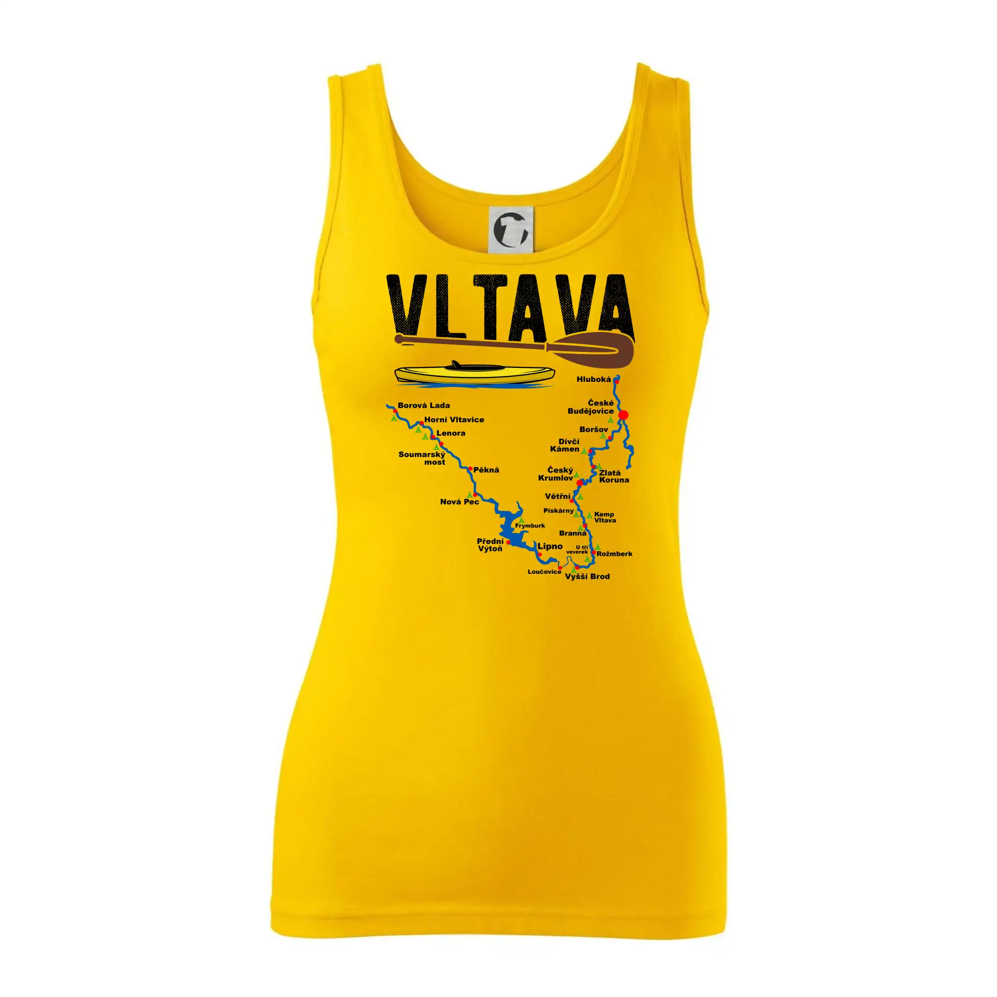 Mapa řeky Vltavy