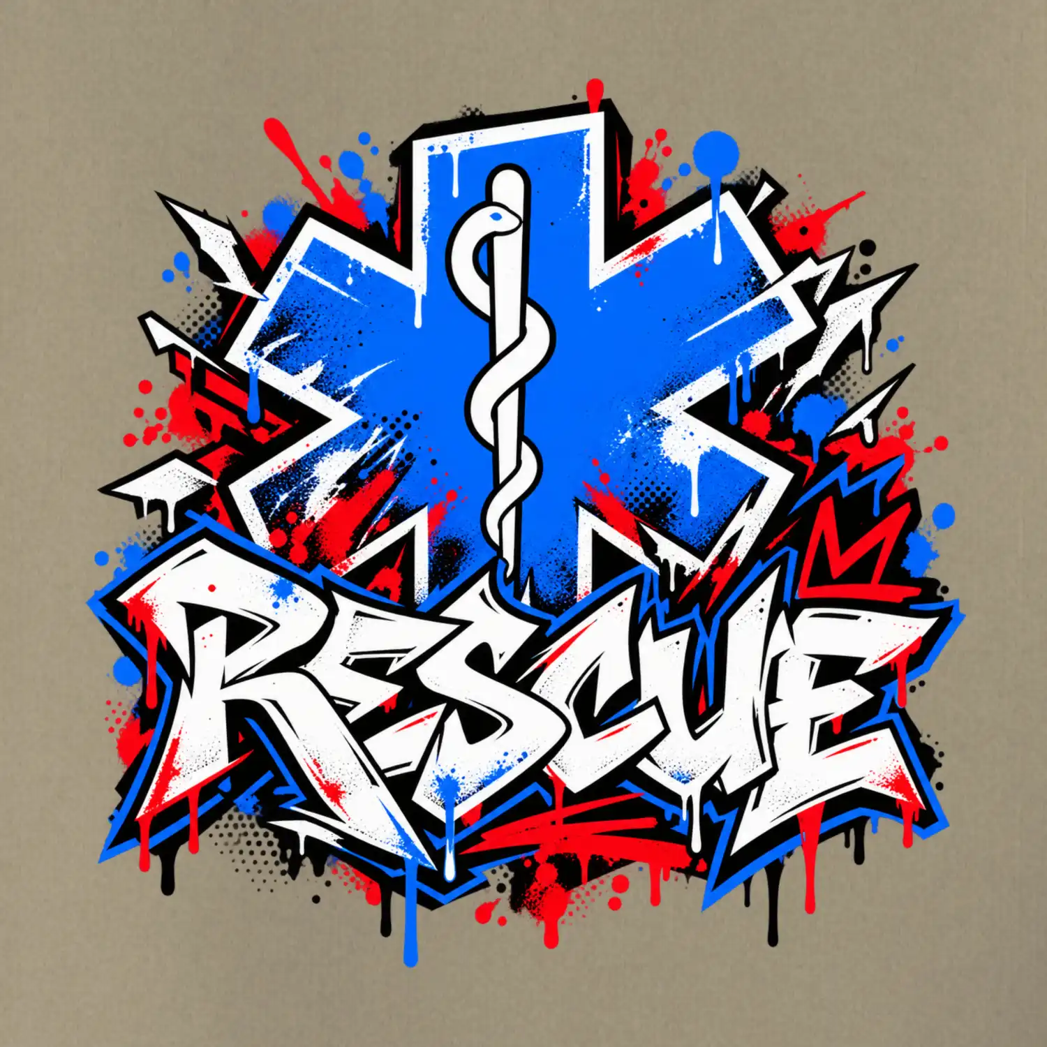 Rescue - Graffiti nápis