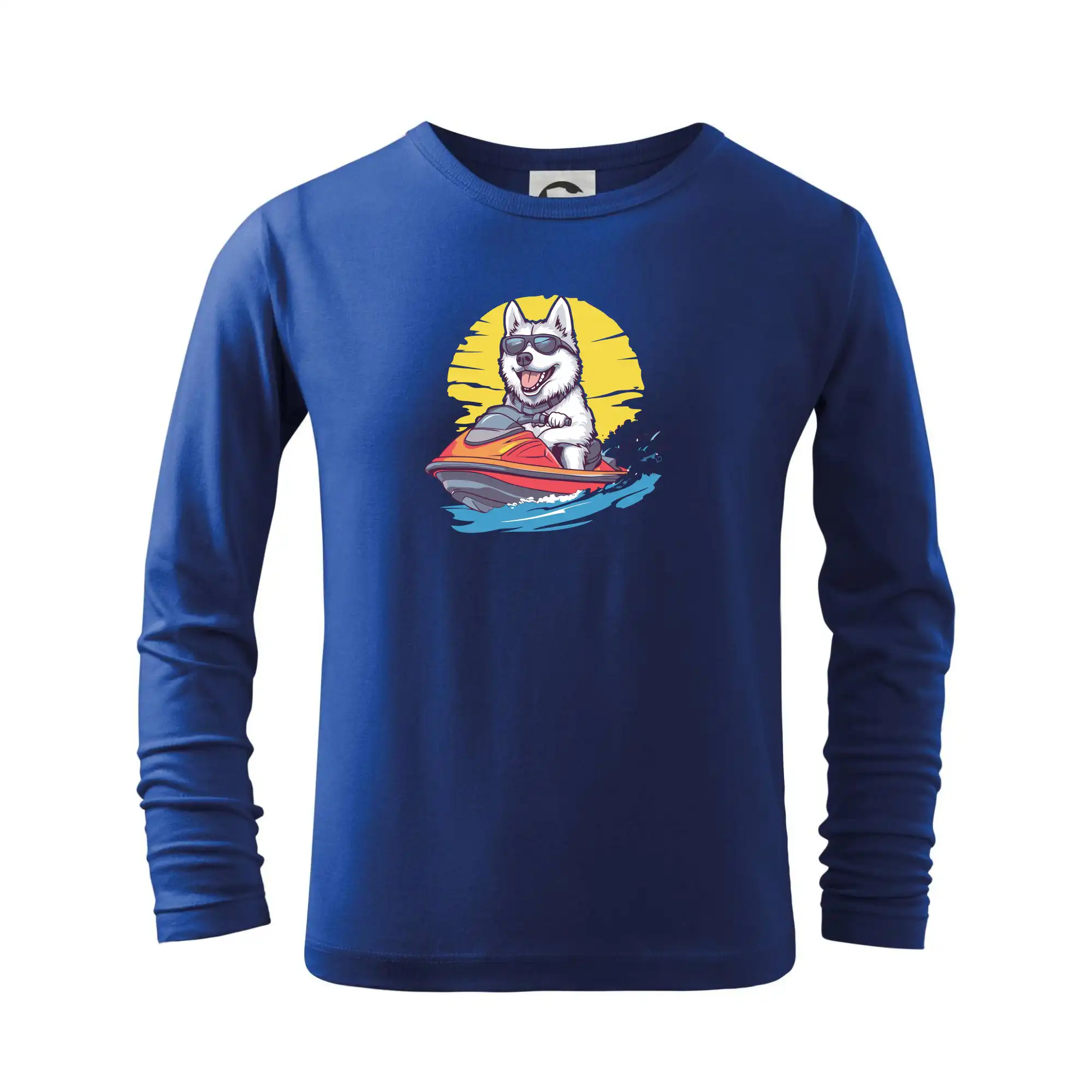 Husky na vodním skútru