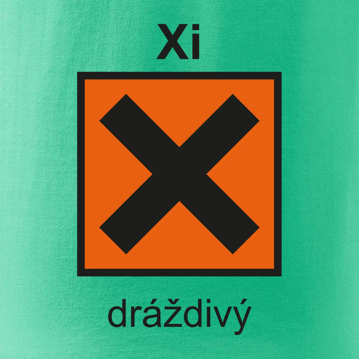 Xi Dráždivý - Výstražná tabulka na tričku