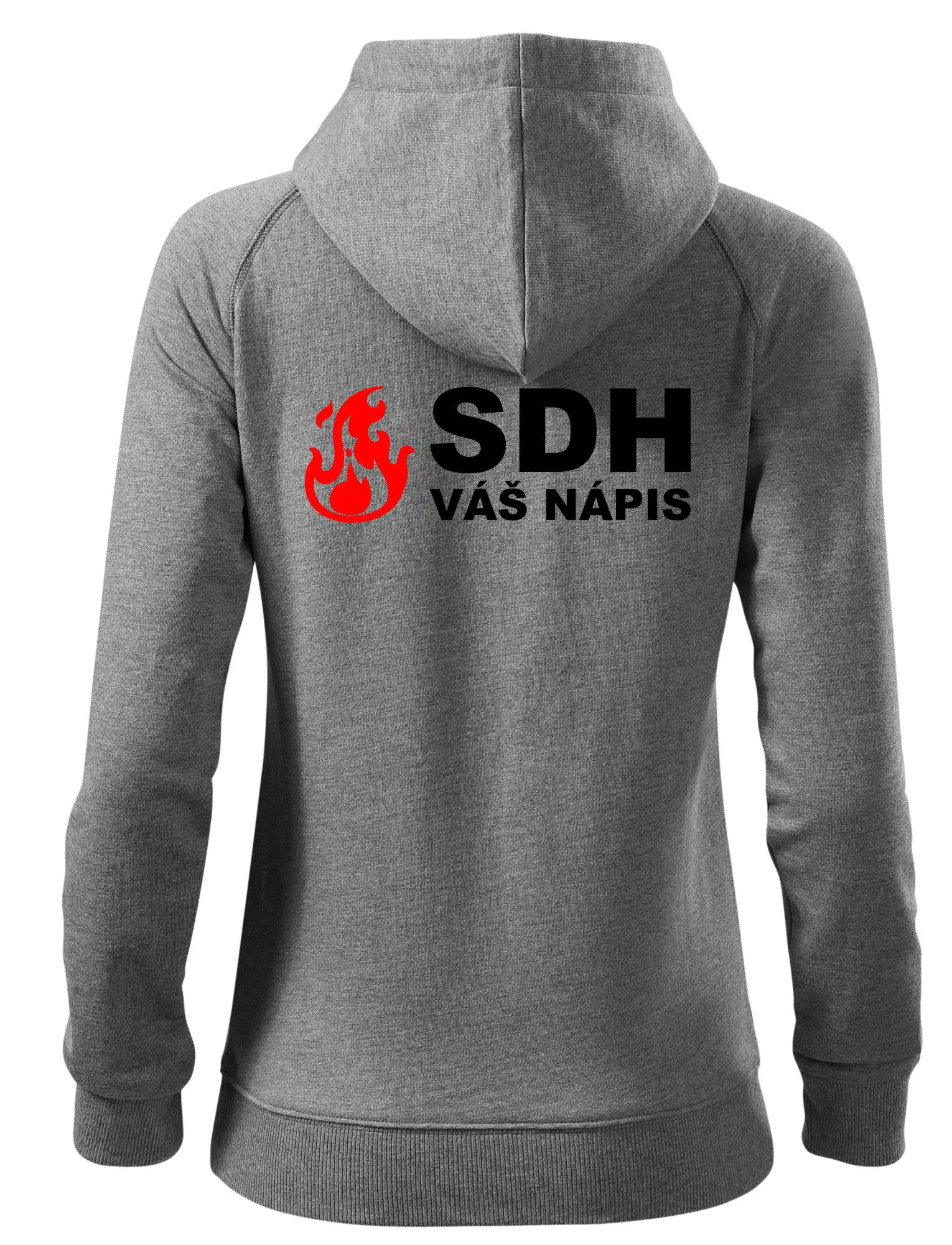 SDH nápis (oheň, název sboru - vlastní nápis)