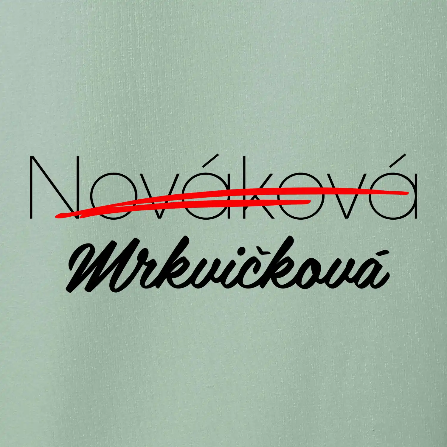 Svatební triko - změna příjmení