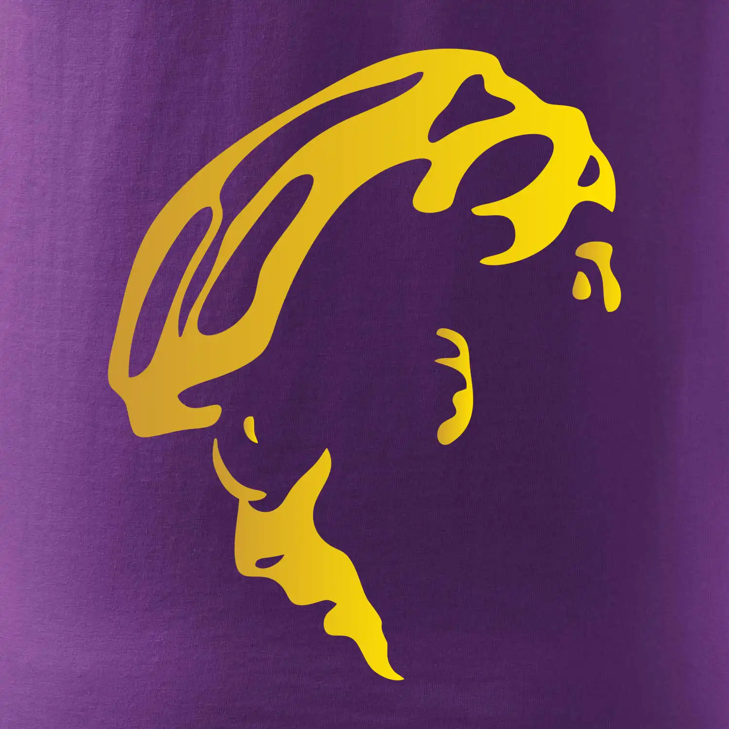 Hlava cyklista zlatá