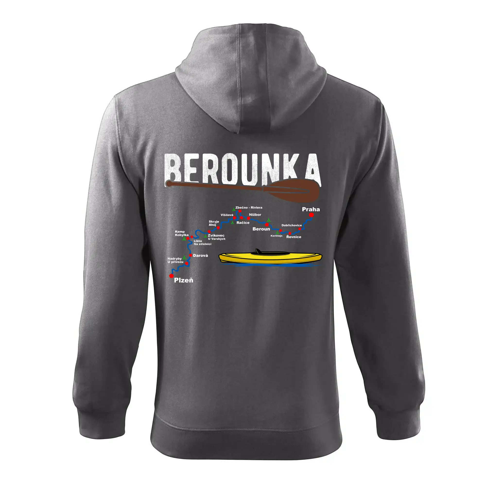 Mapa řeky Berounky