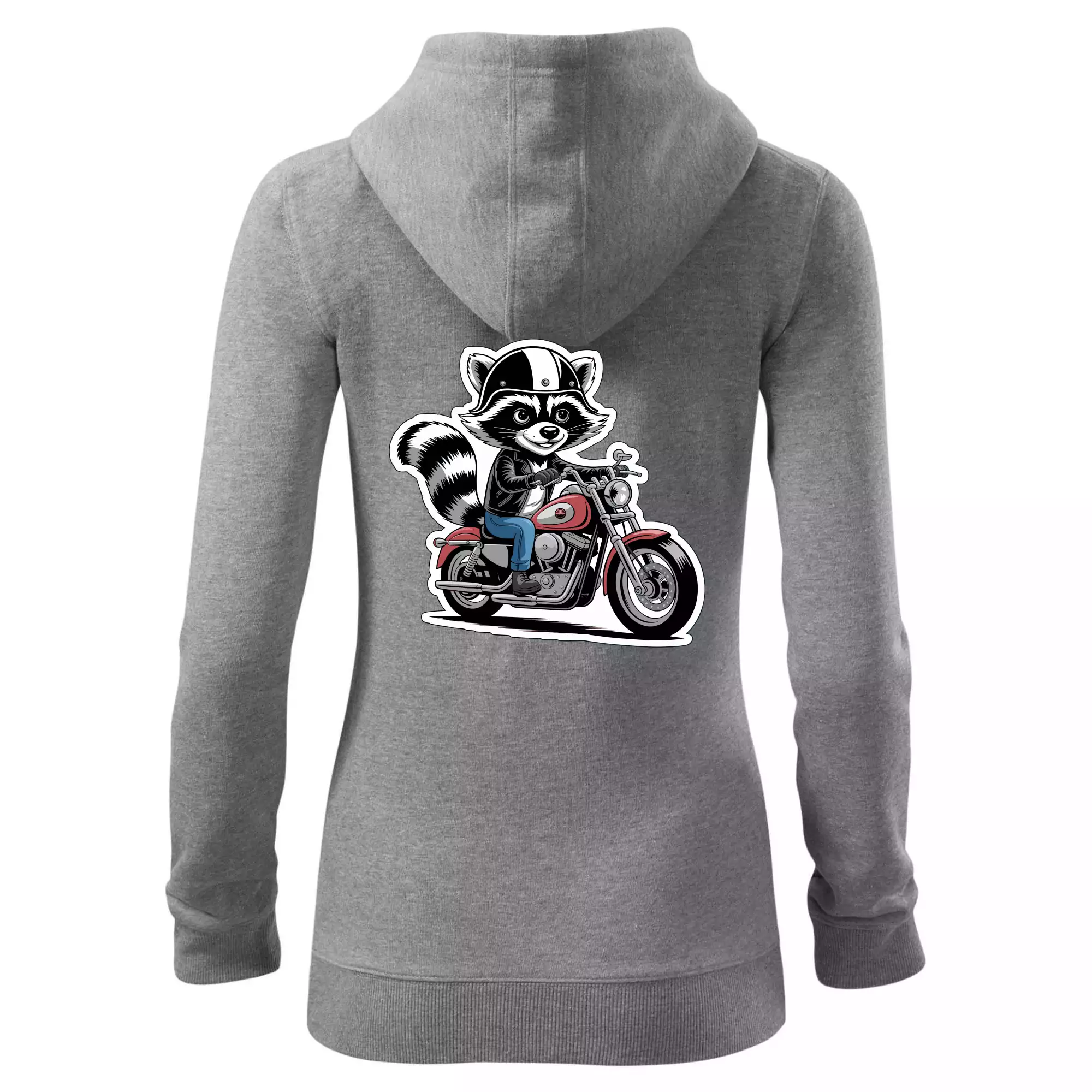 Mýval na motorce kreslený