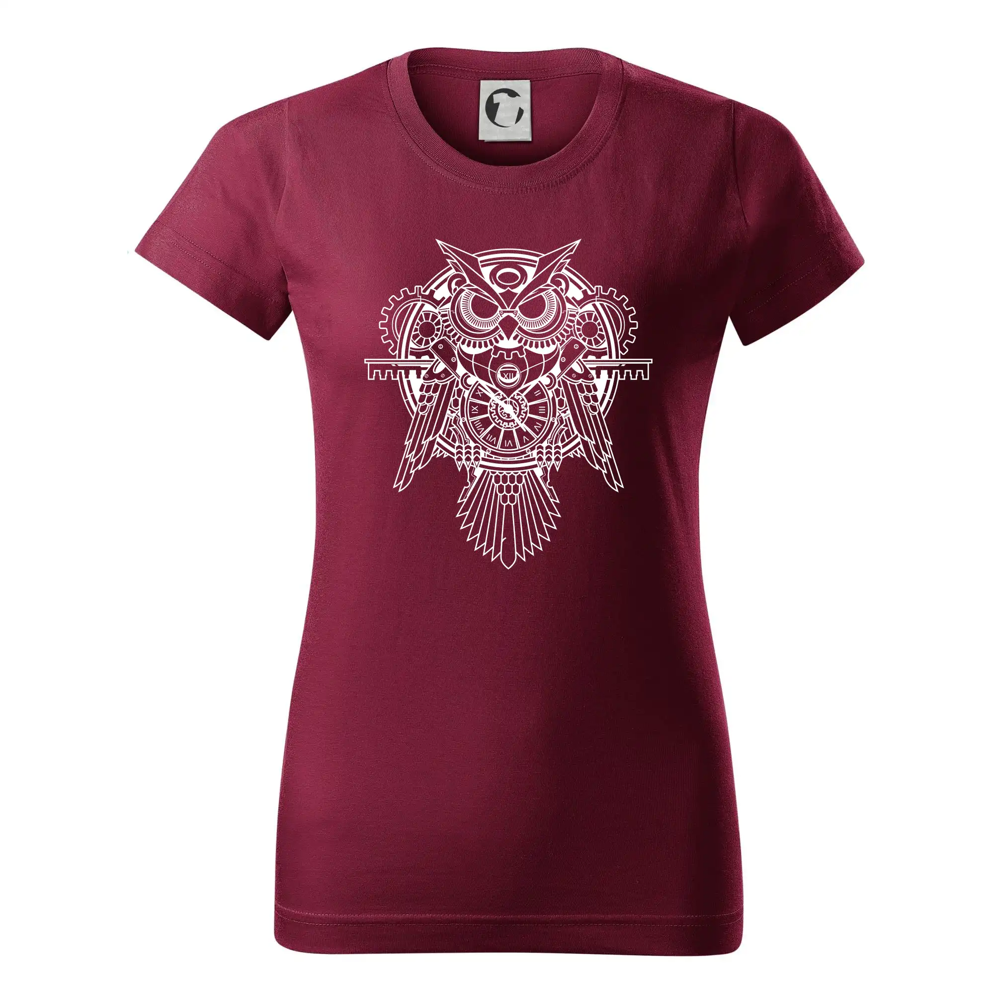 Steampunk sova černobílá