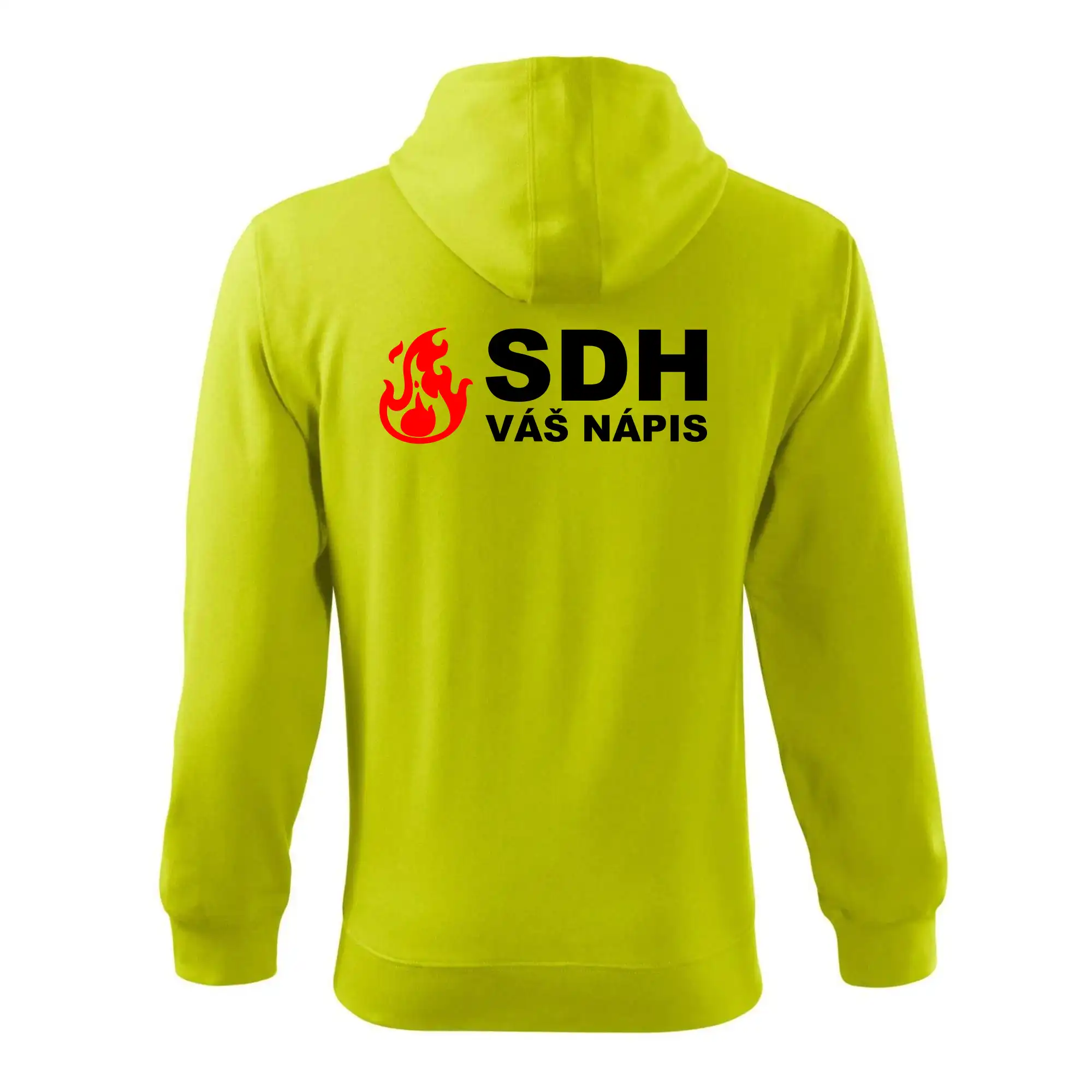 SDH nápis (oheň, název sboru - vlastní nápis)