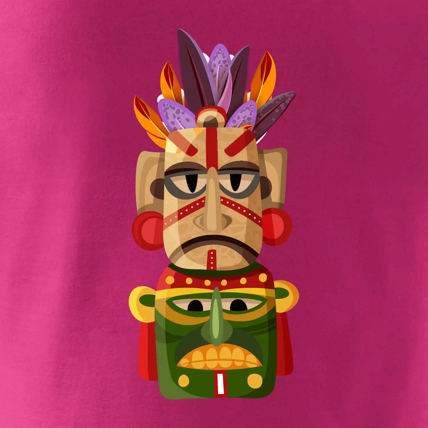 Mayové maska s peřím