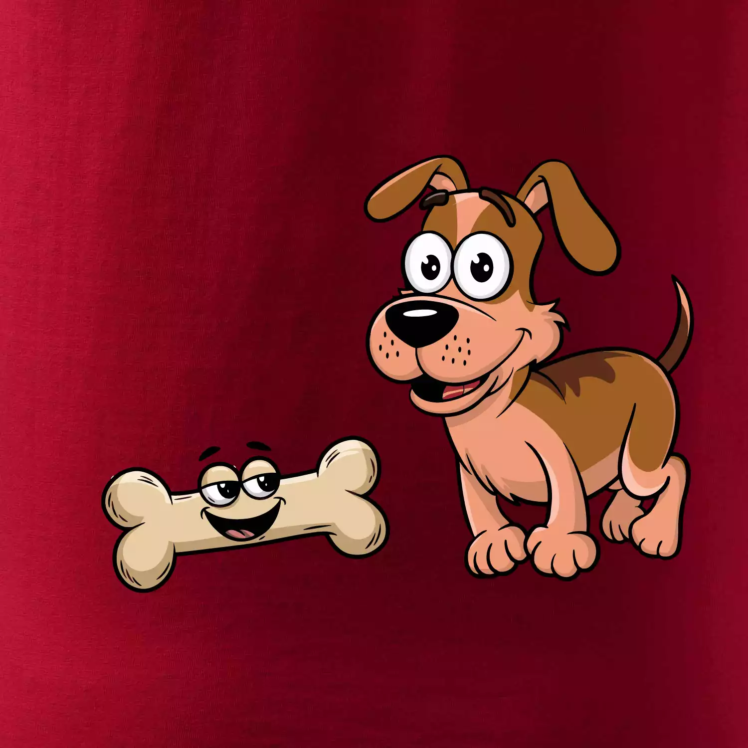 Parové triko - Pes a kost