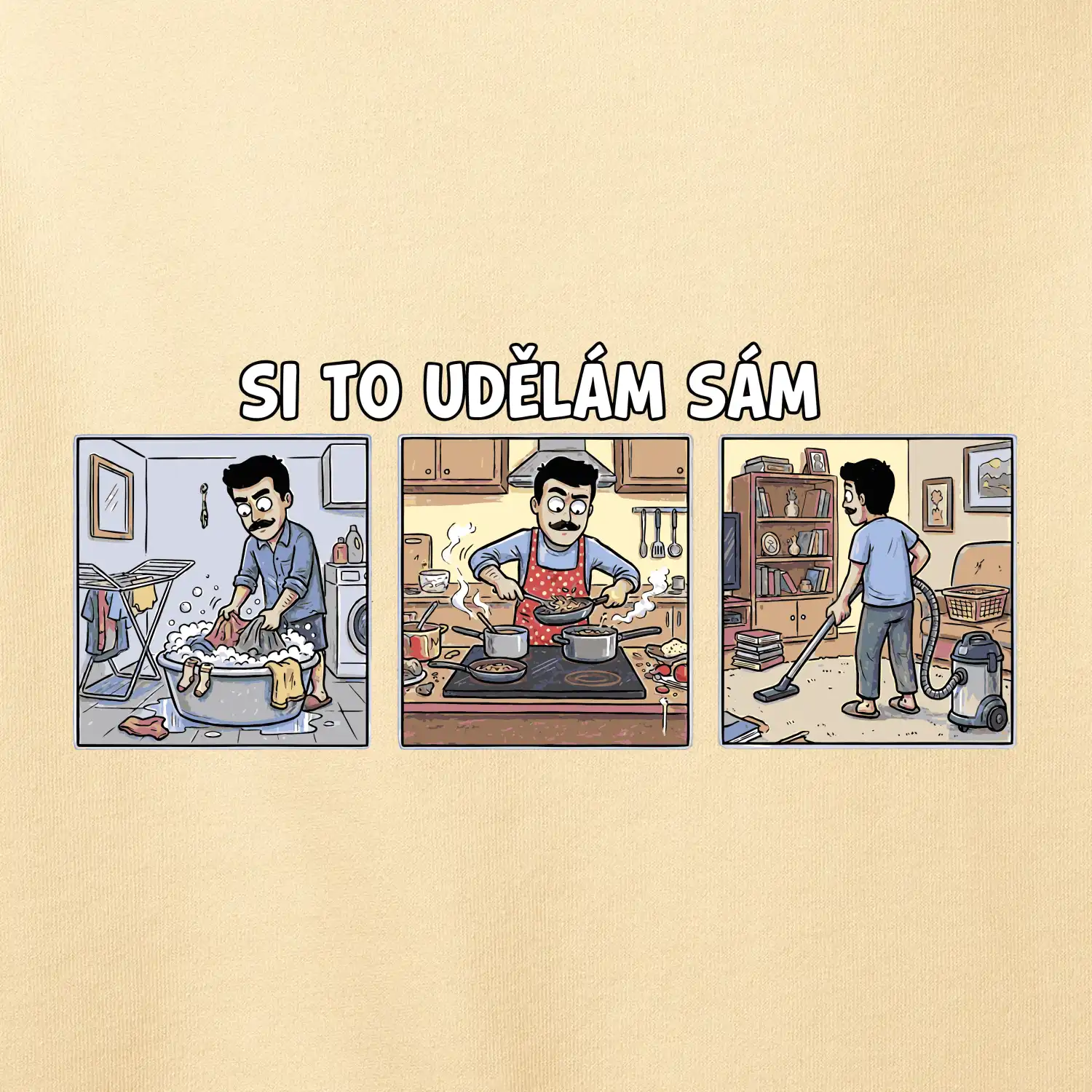 Si to udělám sám - muž s knírkem