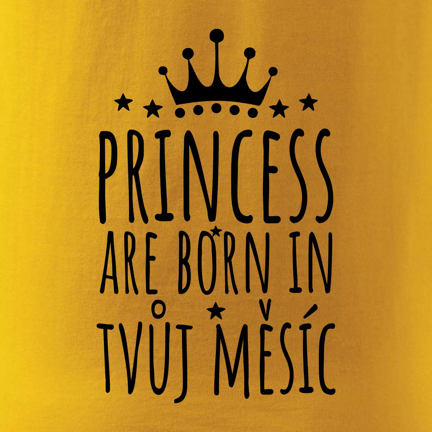 Princesses are born in (vlastní nápis měsíc narození)
