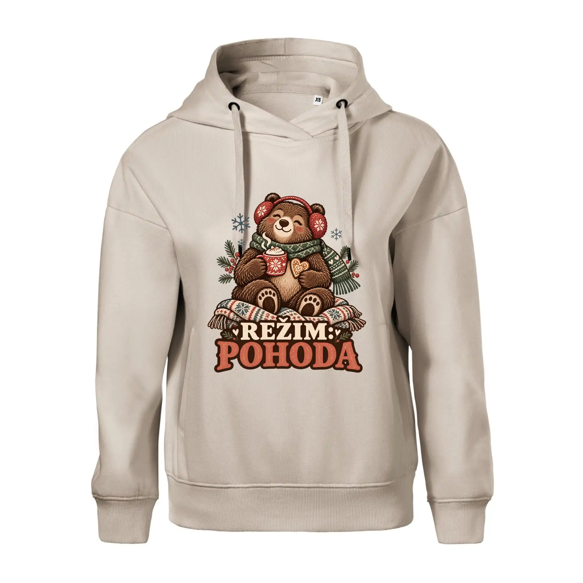Rodinná vánoční trička - Režim pohoda zimní medvědice máma