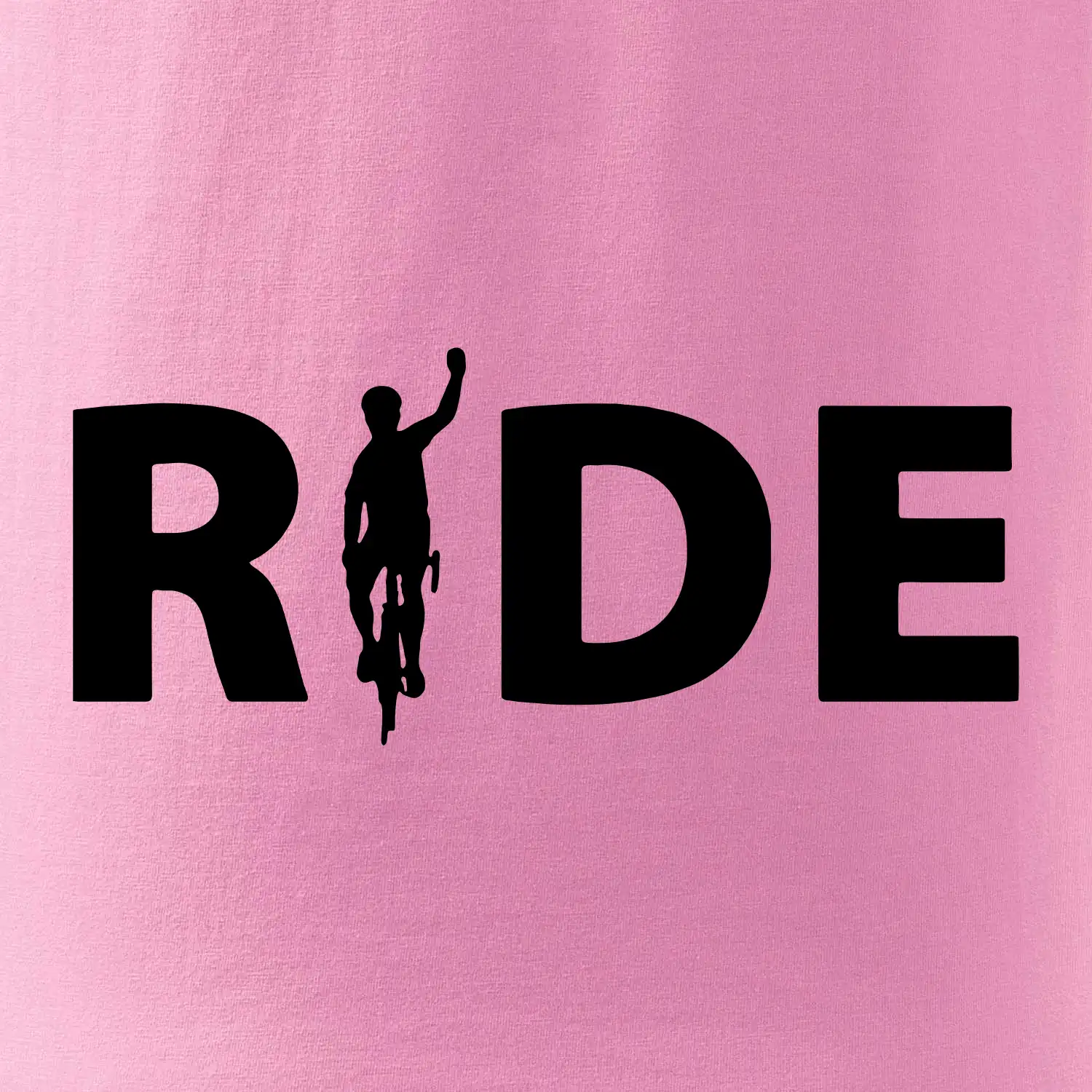 Ride - nápis s cyklistou