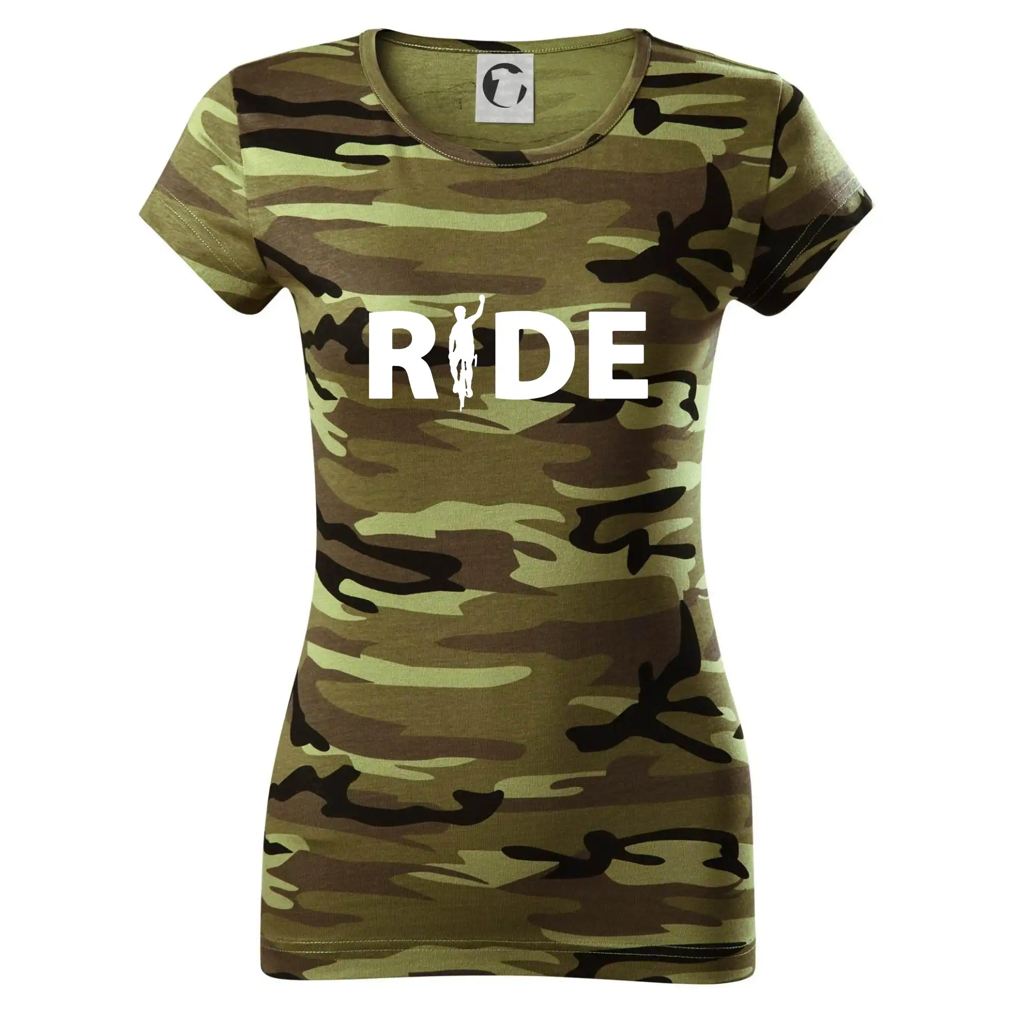 Ride - nápis s cyklistou