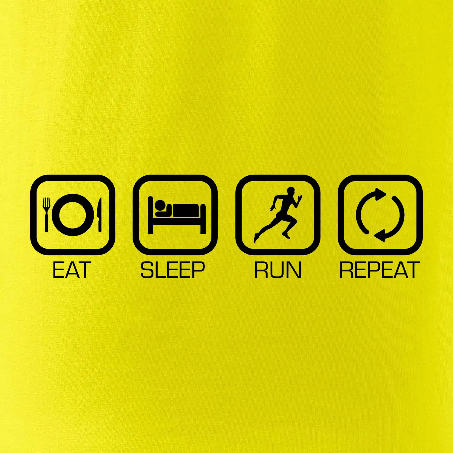 Eat sleep run repeat v řadě