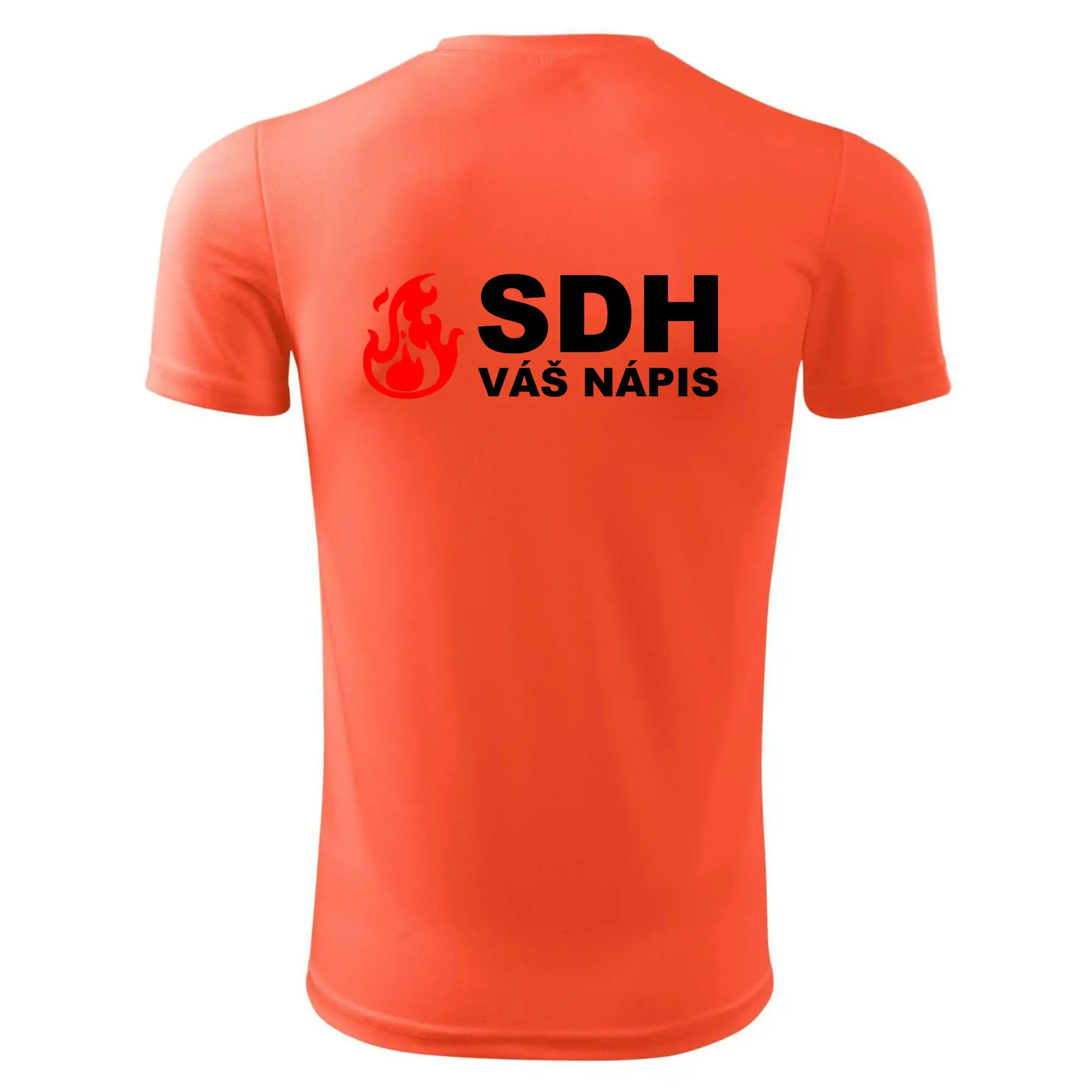 SDH nápis (oheň, název sboru - vlastní nápis)