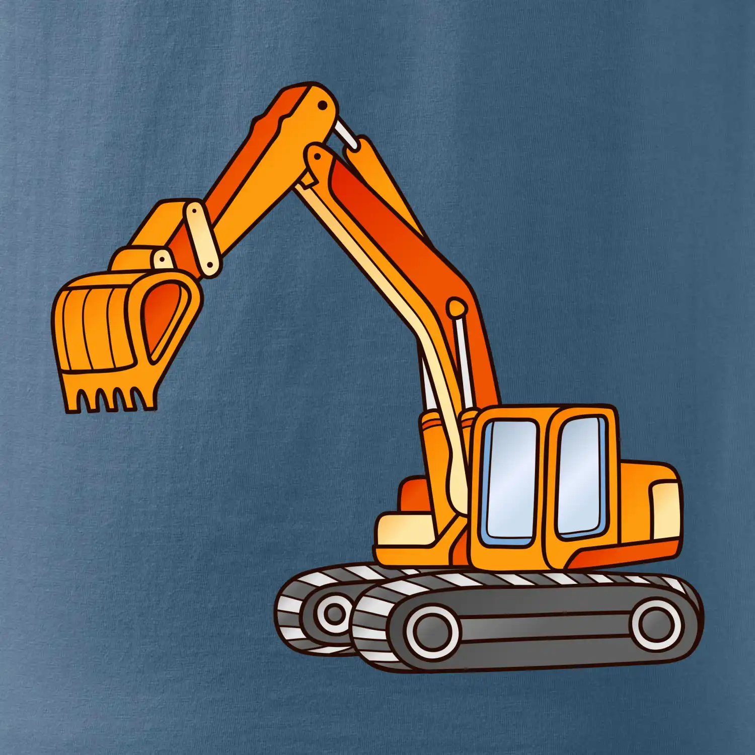 Bagr bez nápisu oranžový