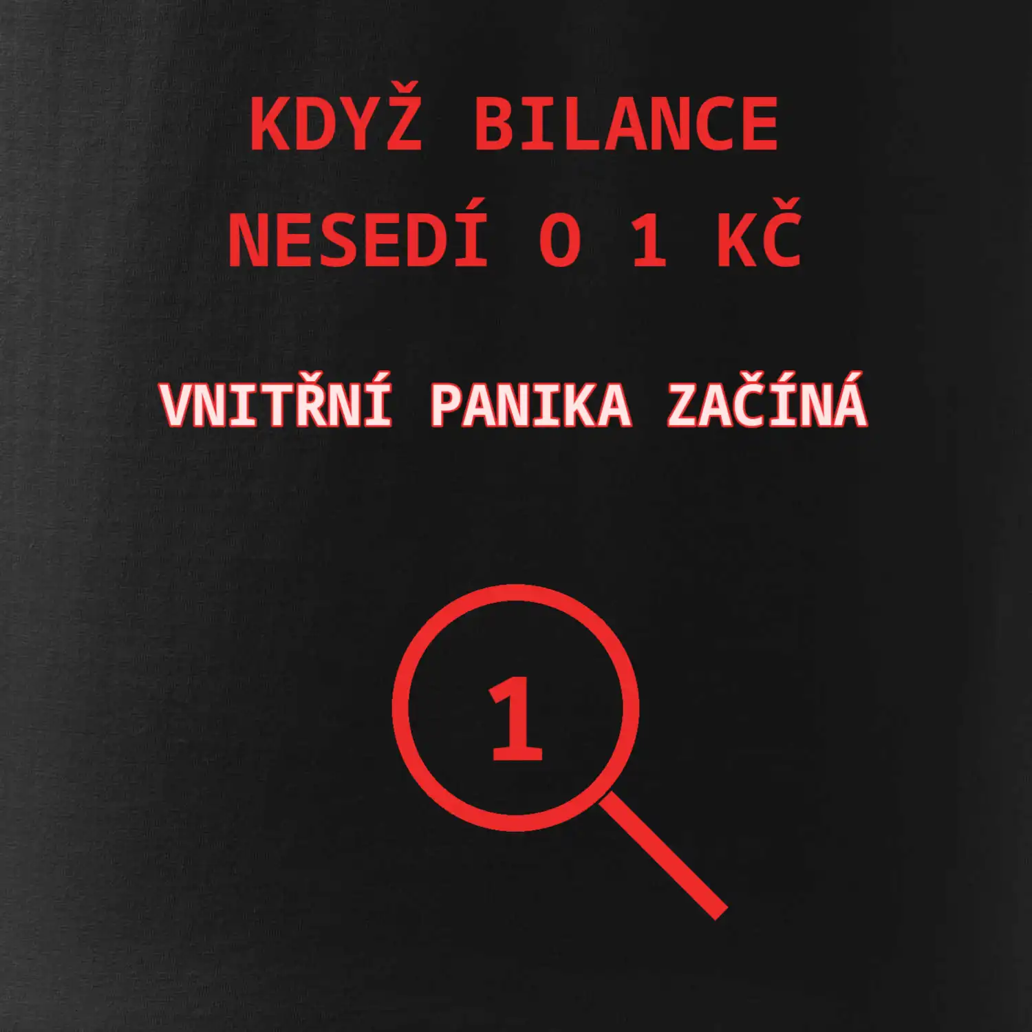 Bilance nesedí o 1 Kč