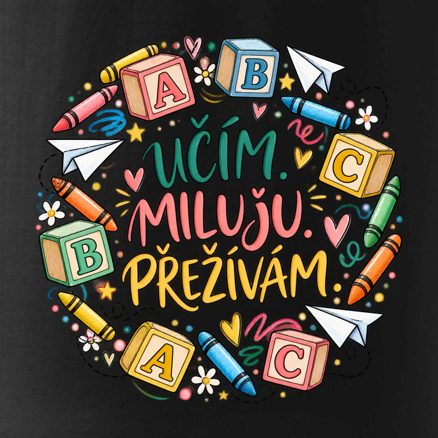 Učím miluju přežívám školní abeceda
