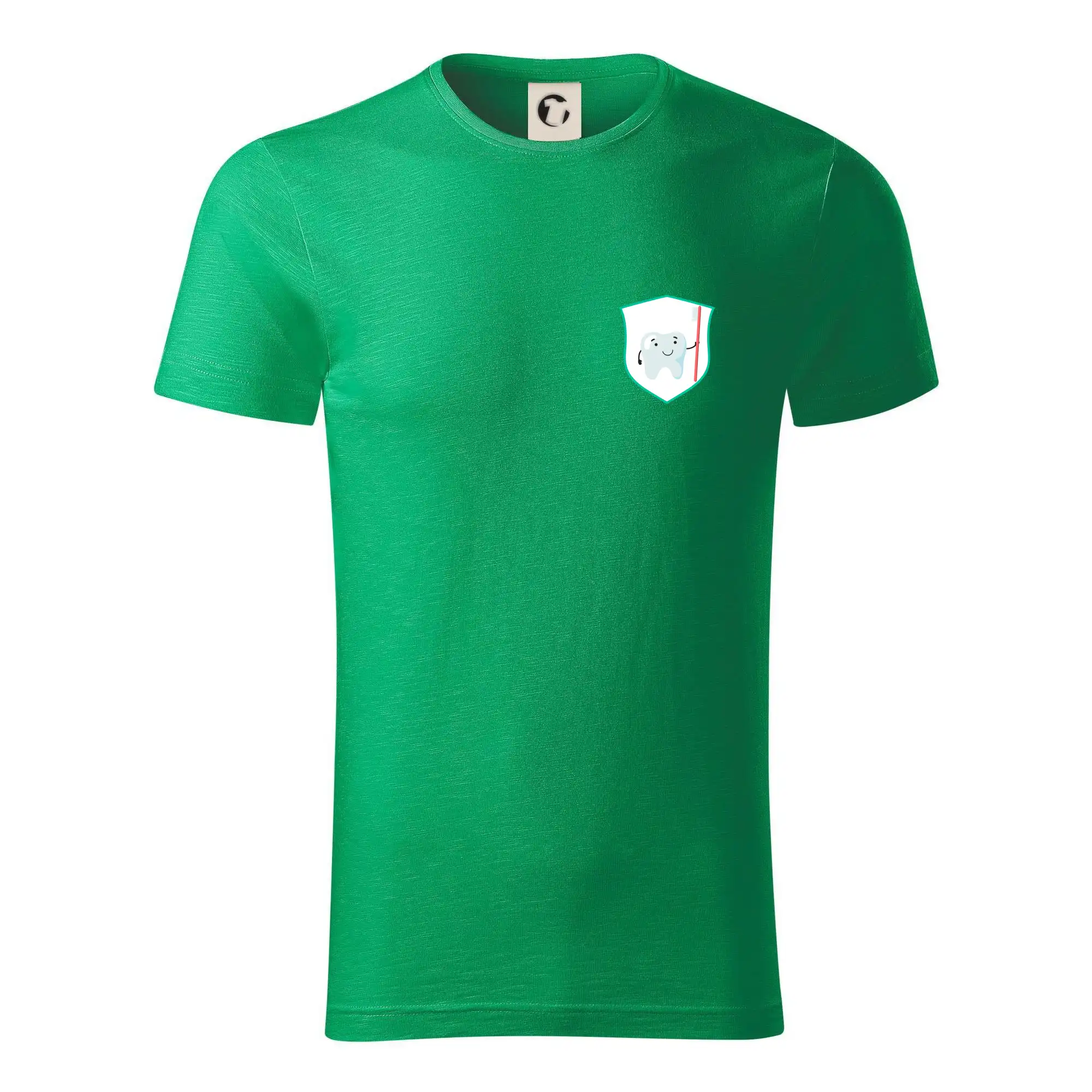 Zoubek na prsu - zubní kartáček