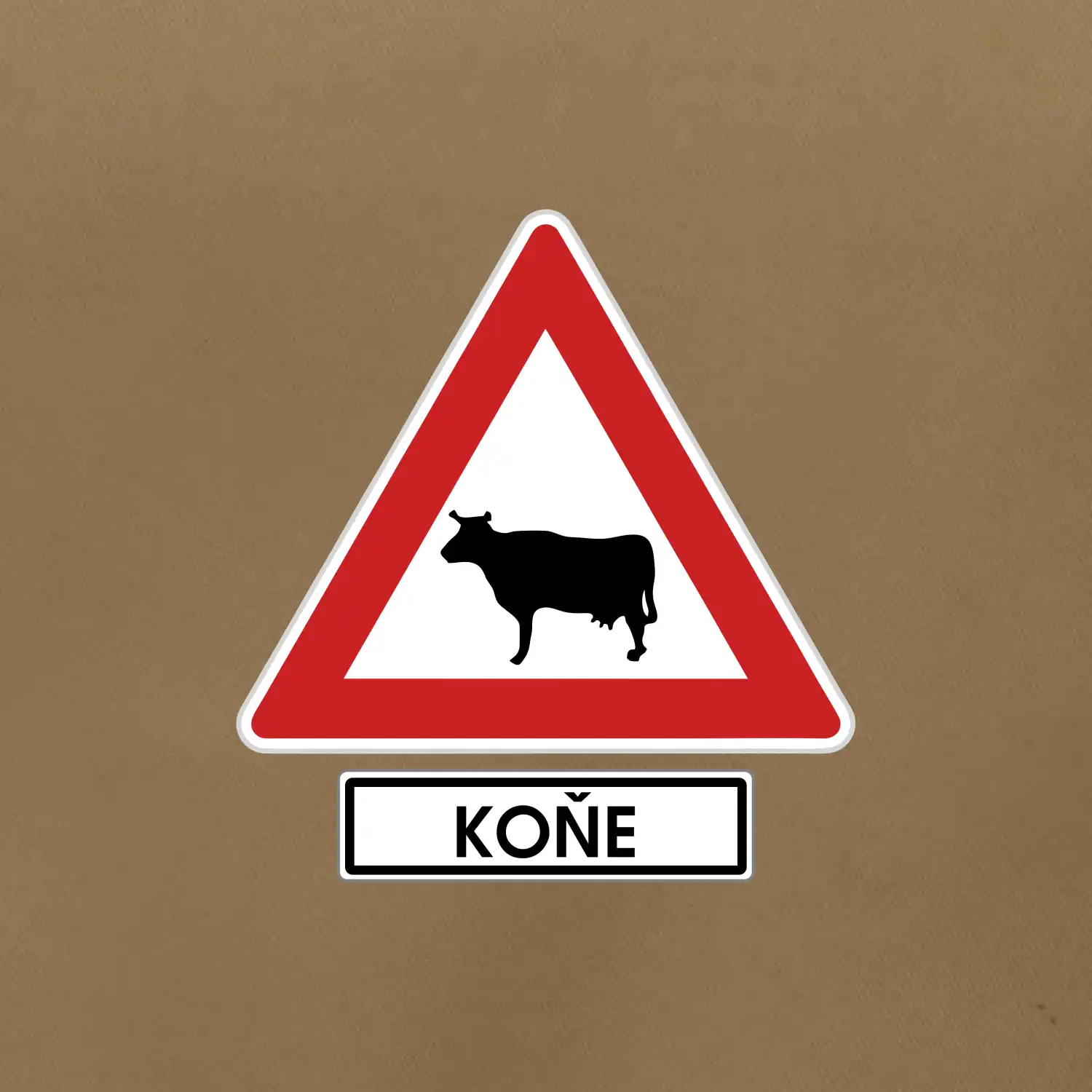 Dopravní značka - Pozor koně / kráva