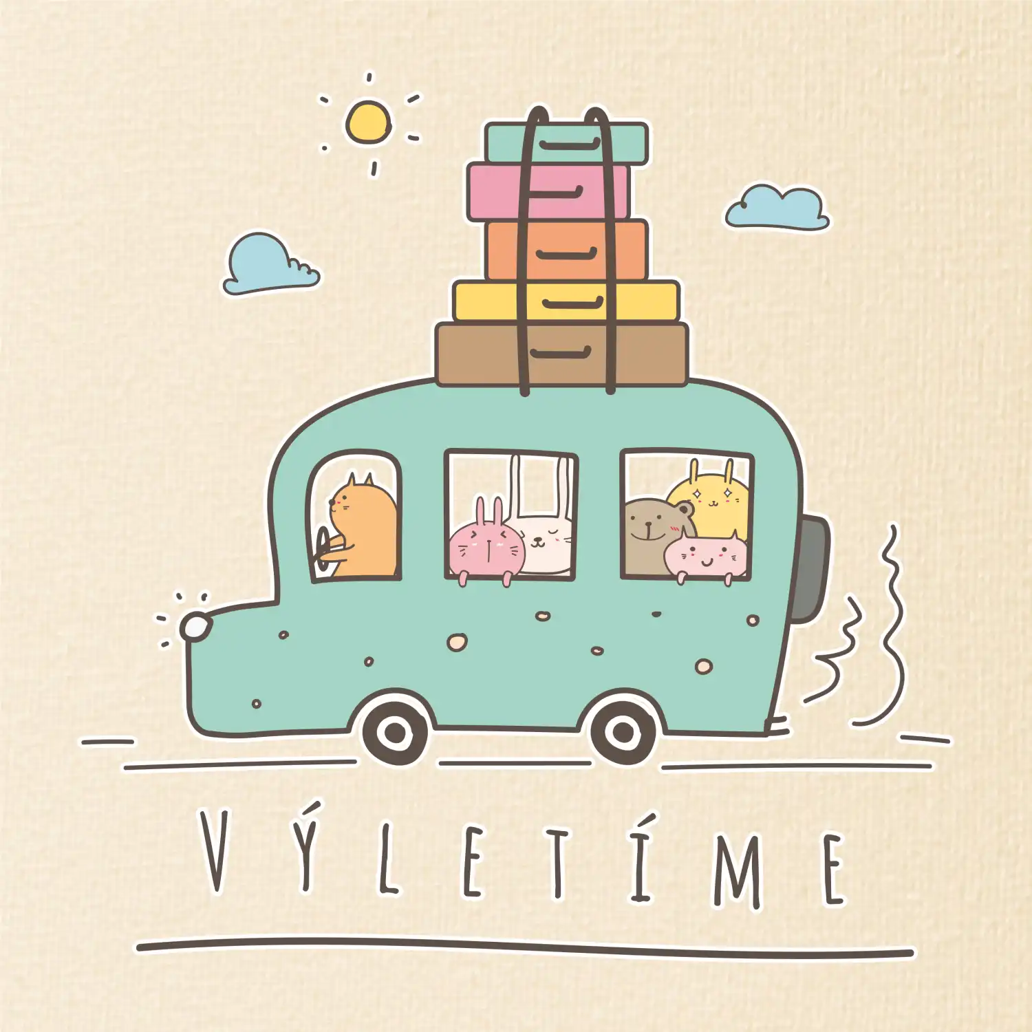 Výletíme obytňák kreslený