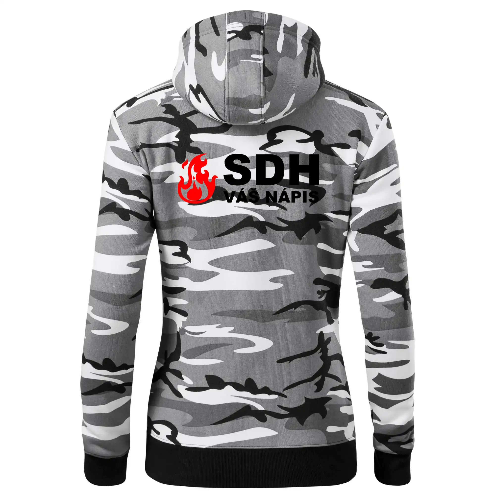 SDH nápis (oheň, název sboru - vlastní nápis)