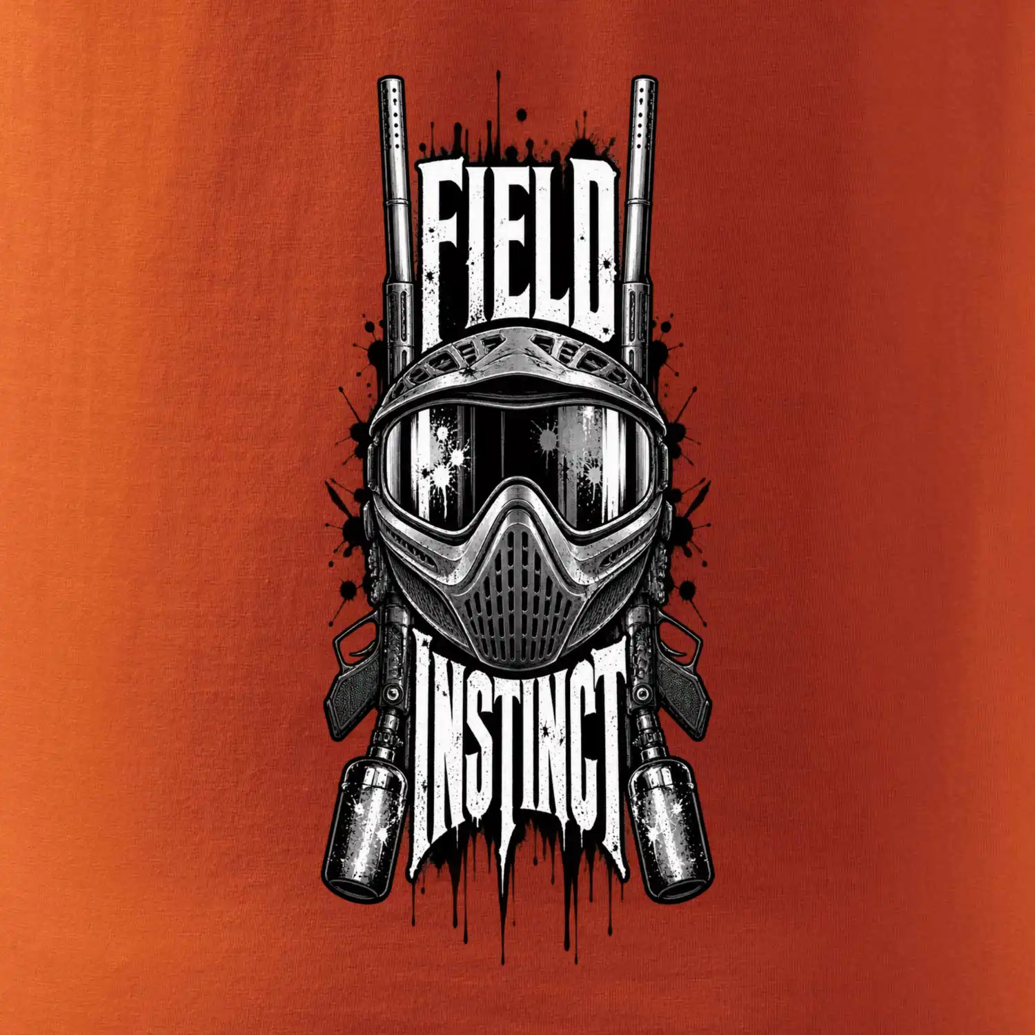 Černobílá maska field instinct paintball