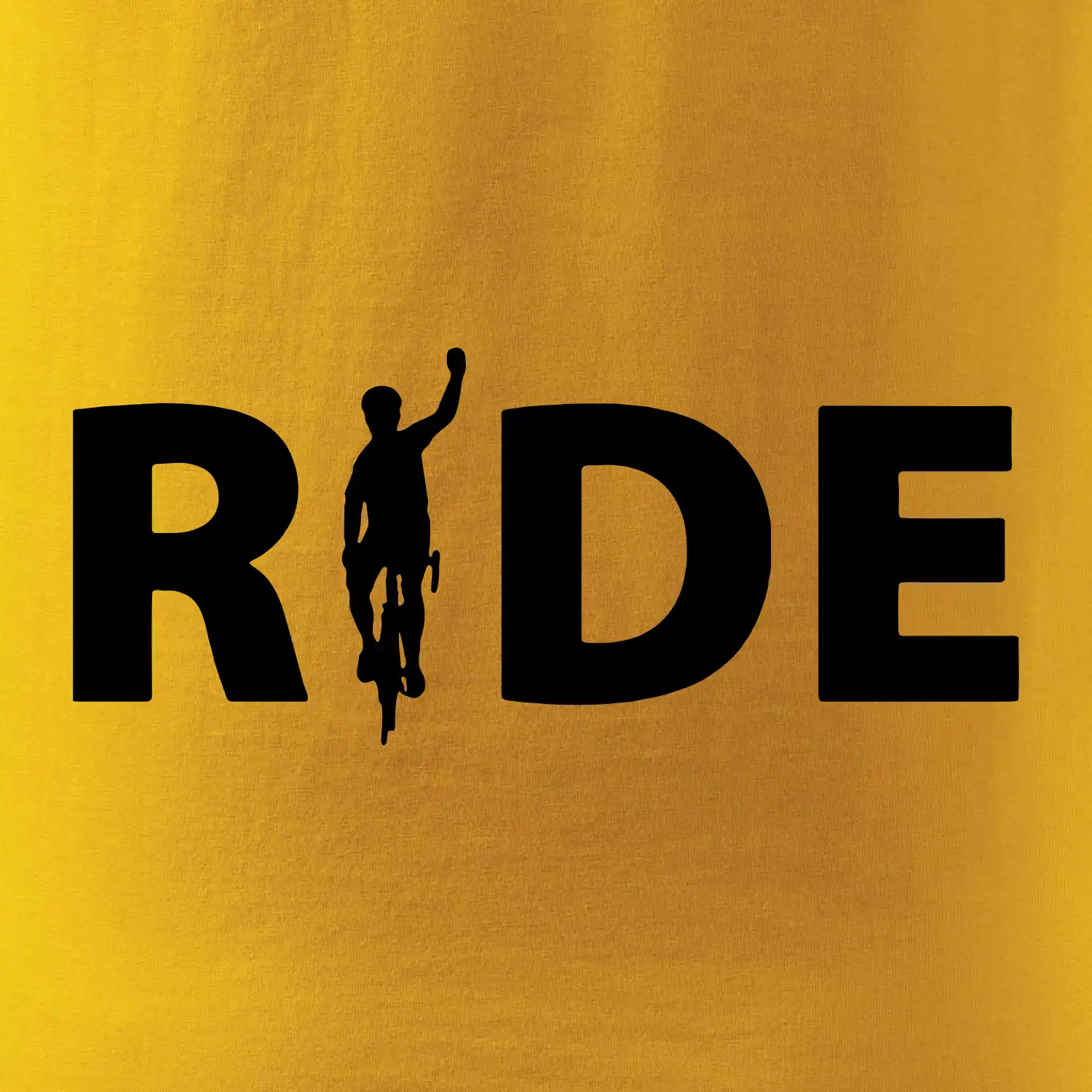 Ride - nápis s cyklistou
