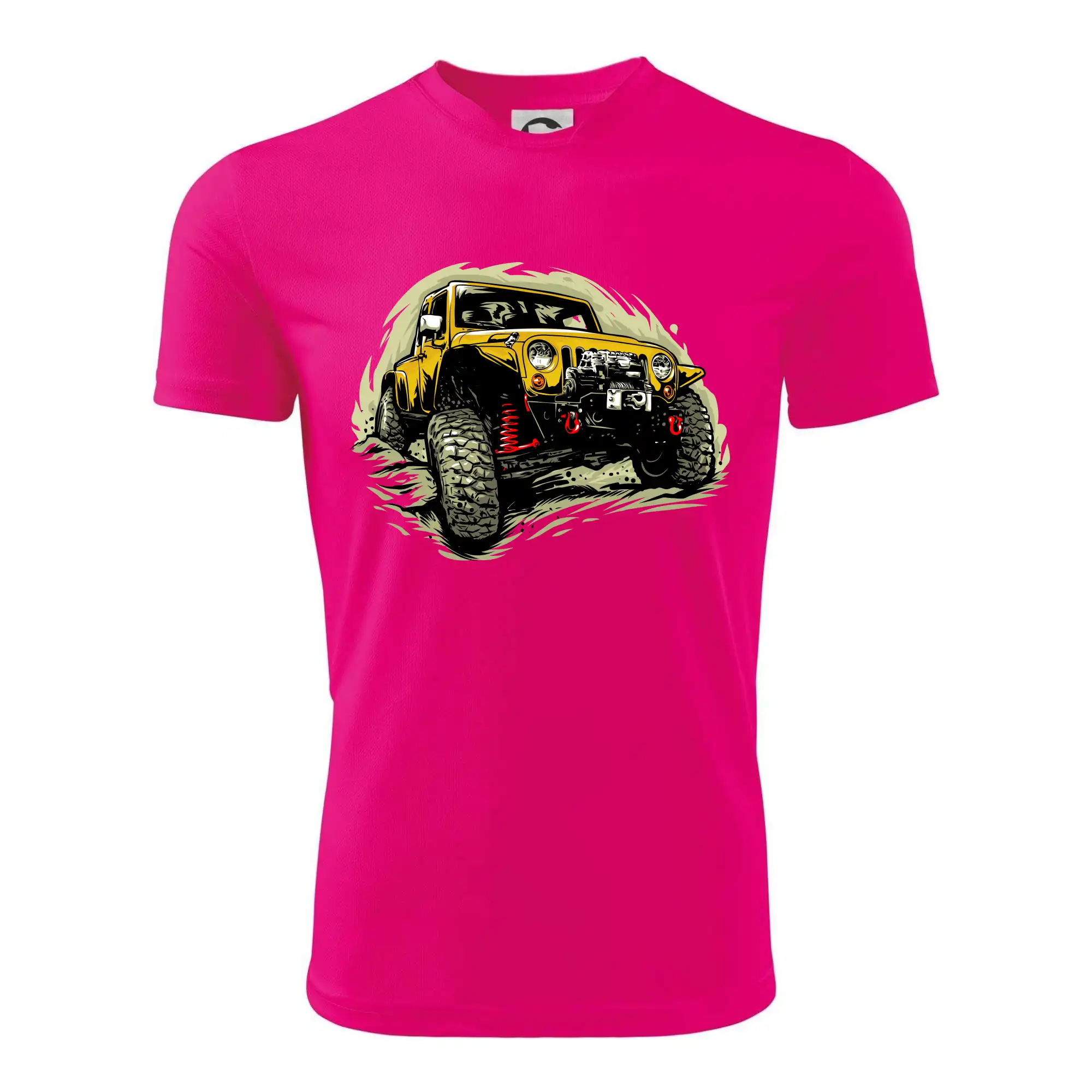 Žlutý offroad s navijákem