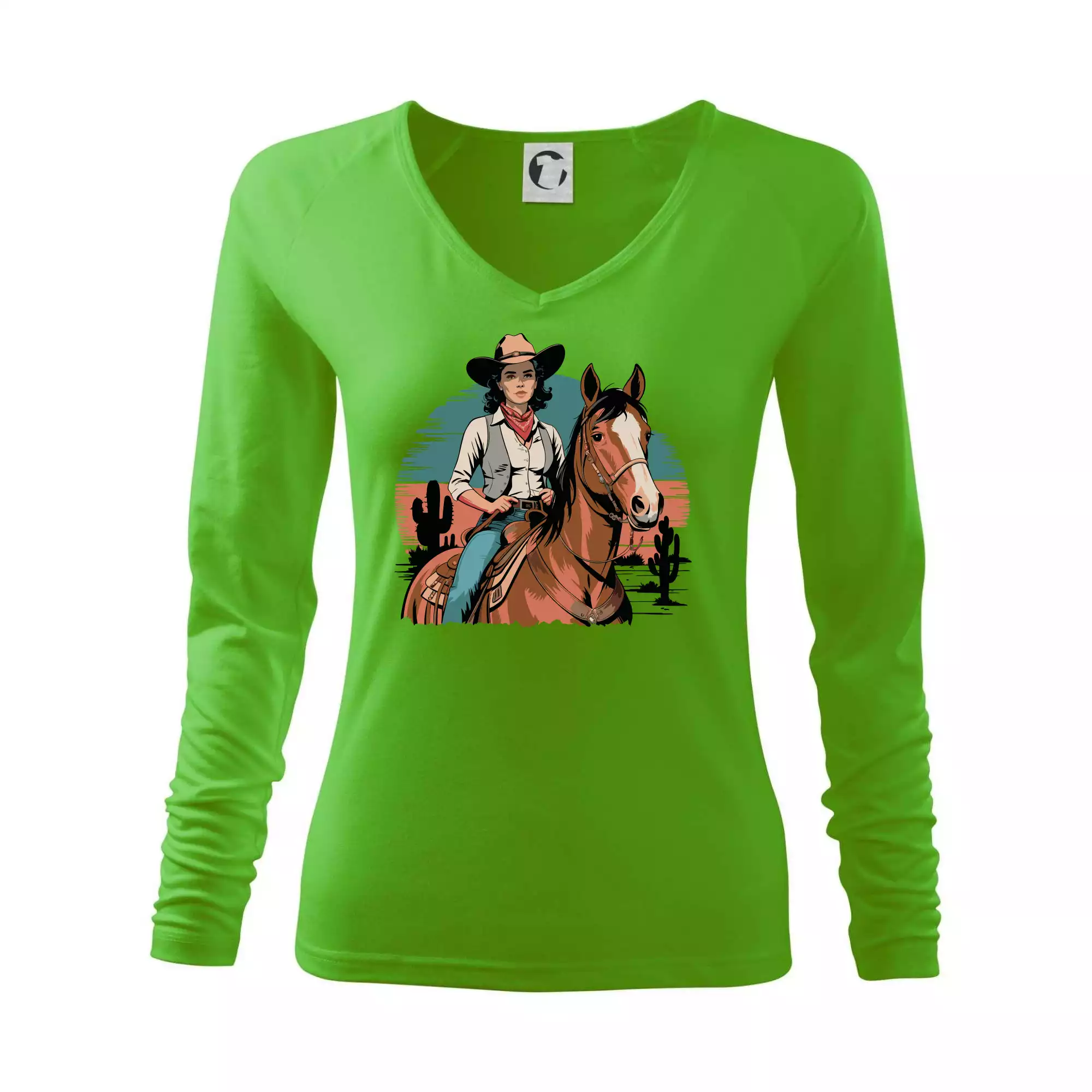 Cowgirl vintage na koni