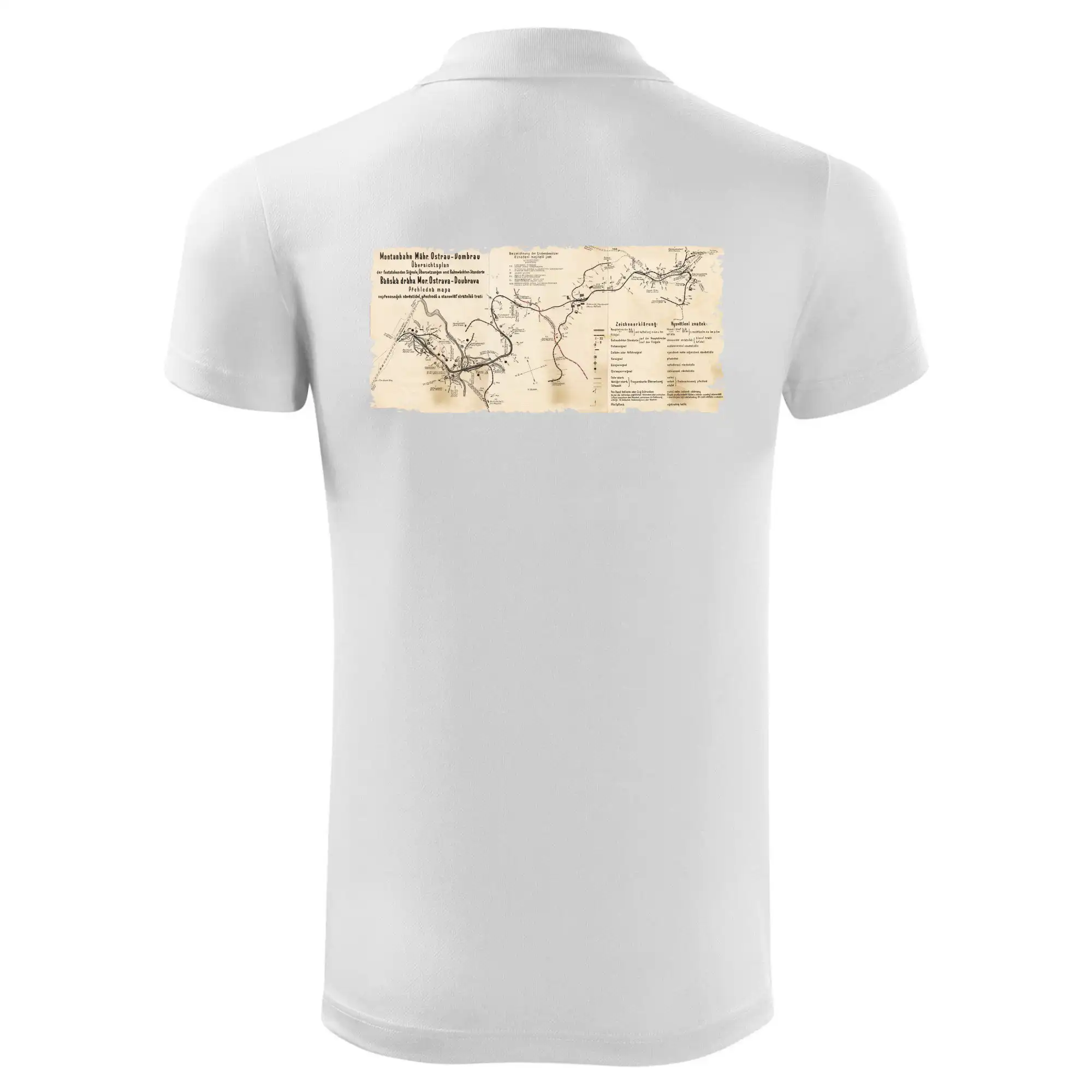Mapa Báňské dráhy z Moravské Ostravy do Doubravy