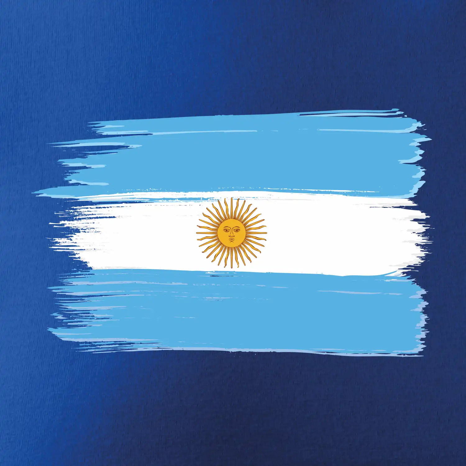 Argentina vlajka kreslená štětkou