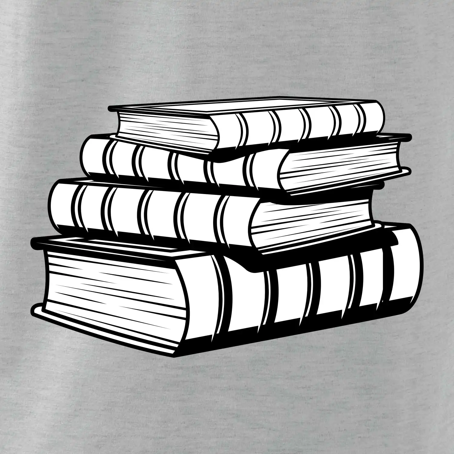 Knihy černobílé na sobě