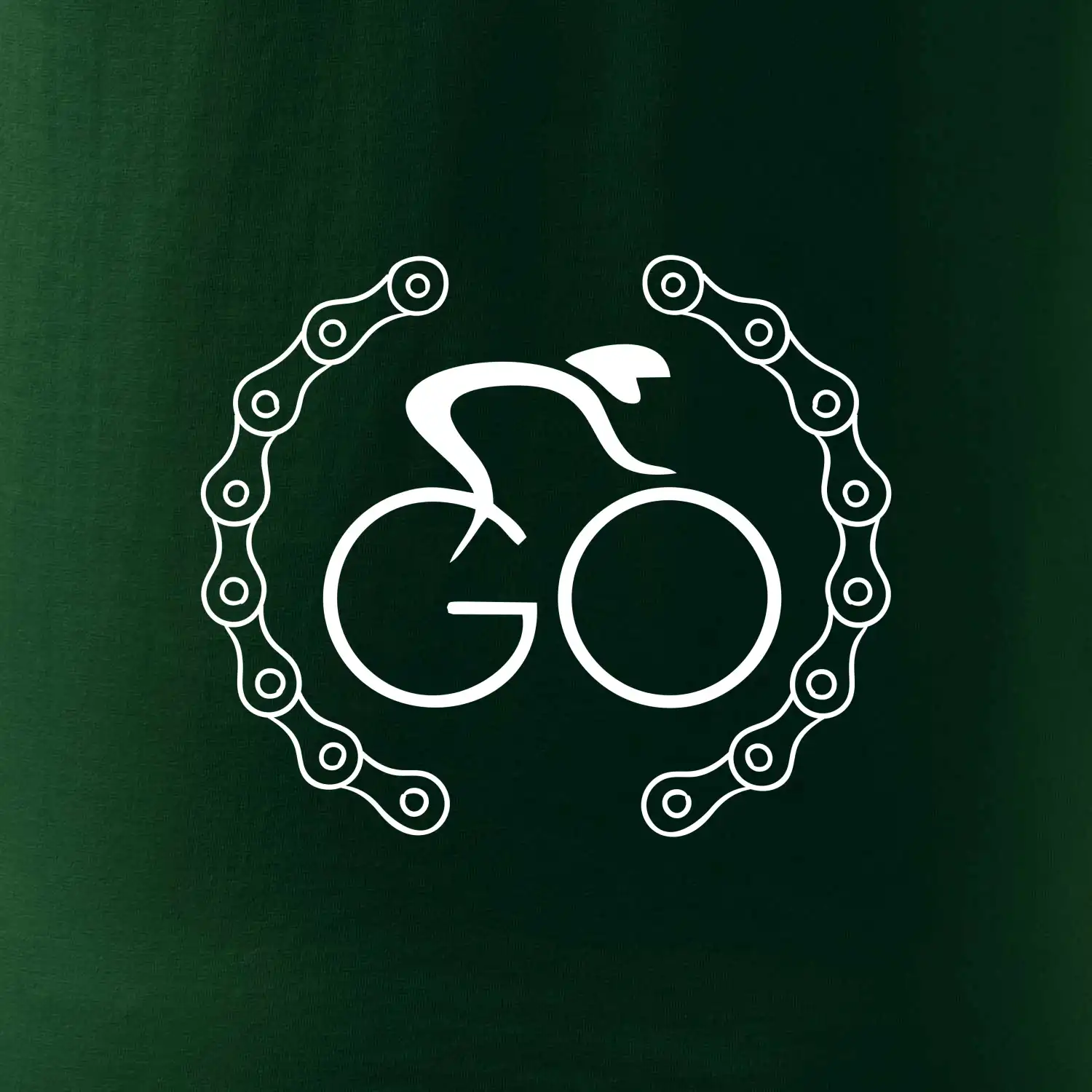 Logo cyklisty a řetěz