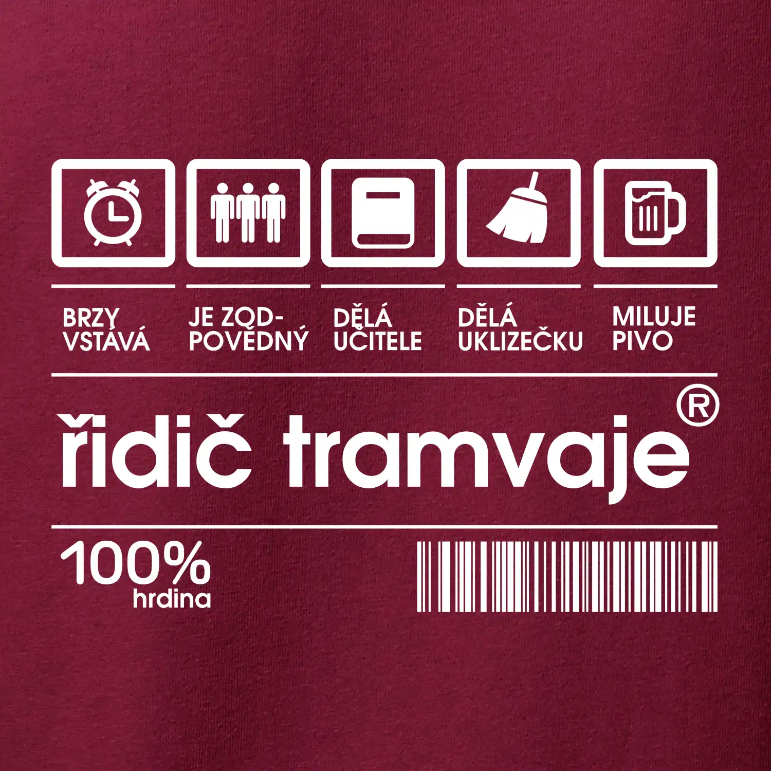 Čárový kód Řidič tramvaje