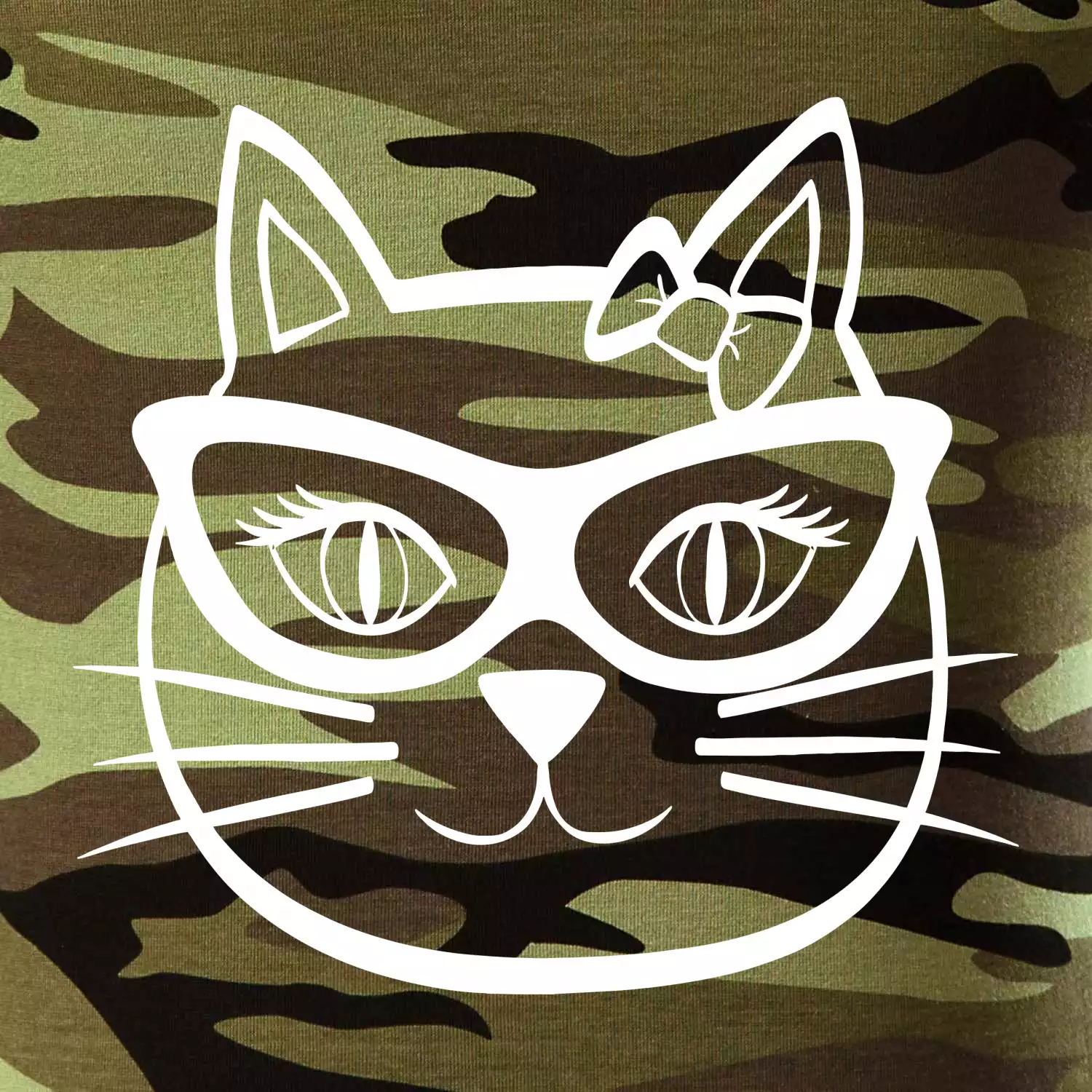 Kočičí holka s brýlemi