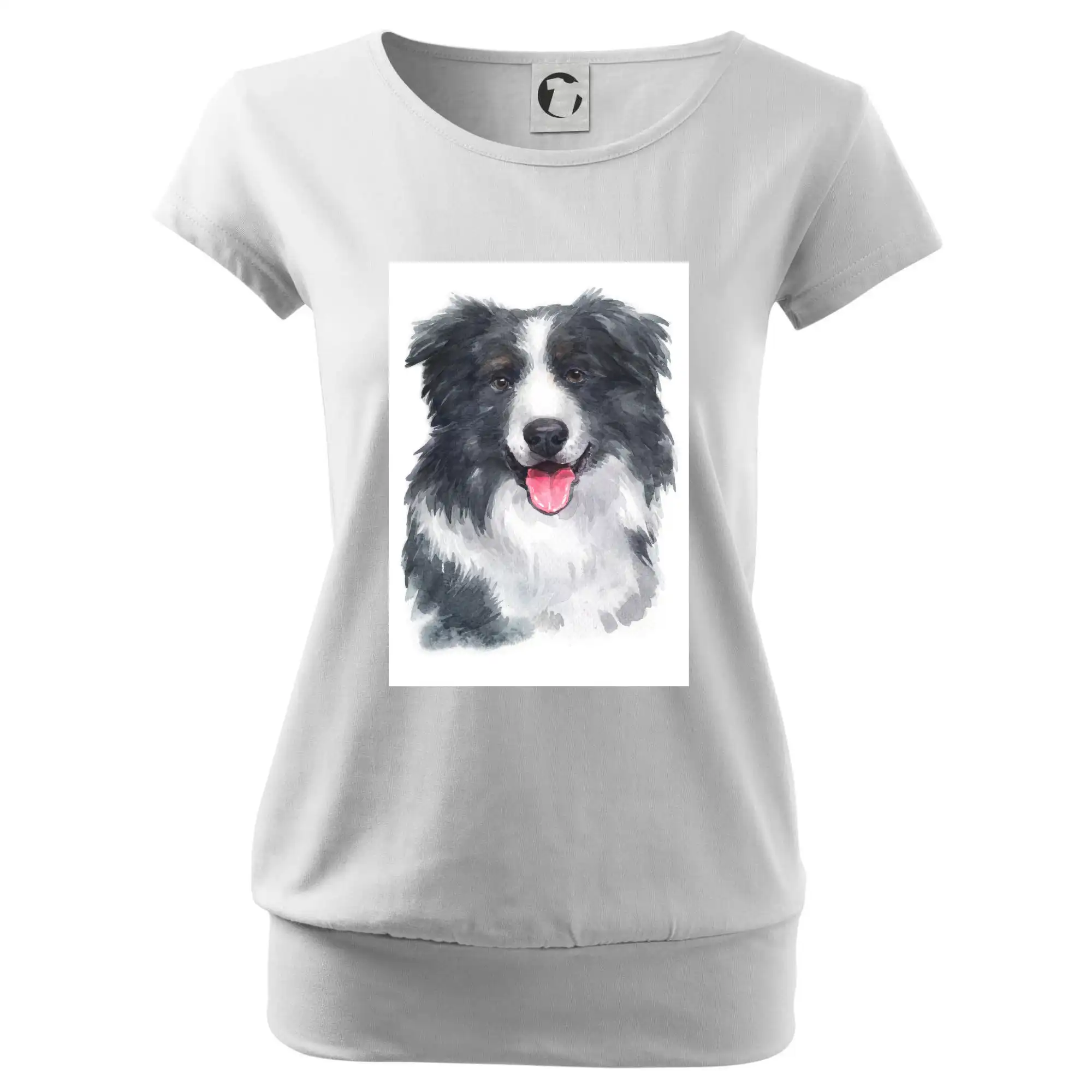 Border kolie vodová barva