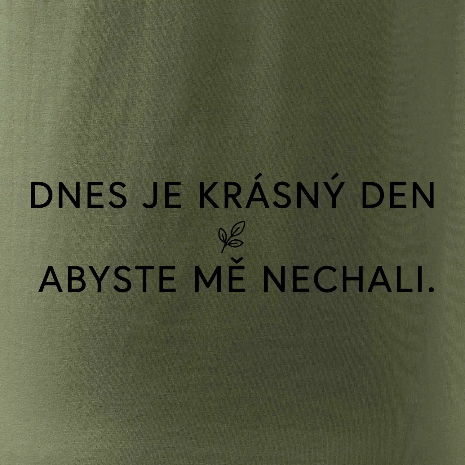 Dnes je krásný den abyste mě nechali