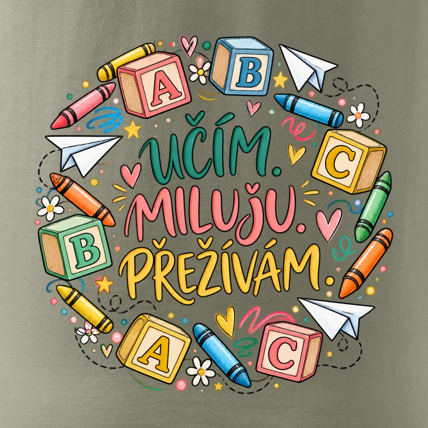 Učím miluju přežívám školní abeceda