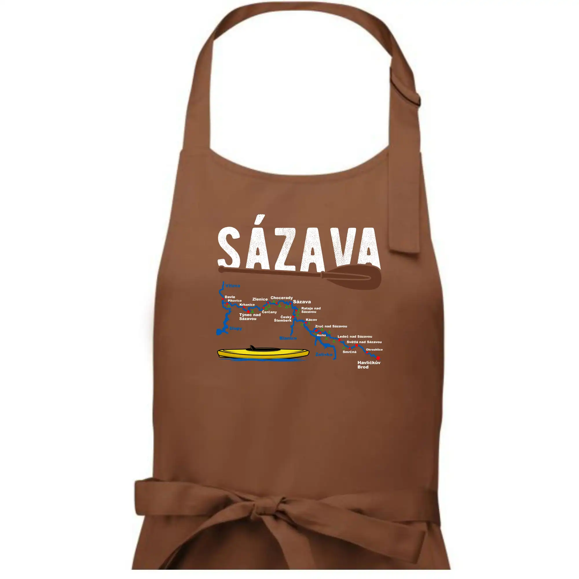 Mapa řeky Sázavy
