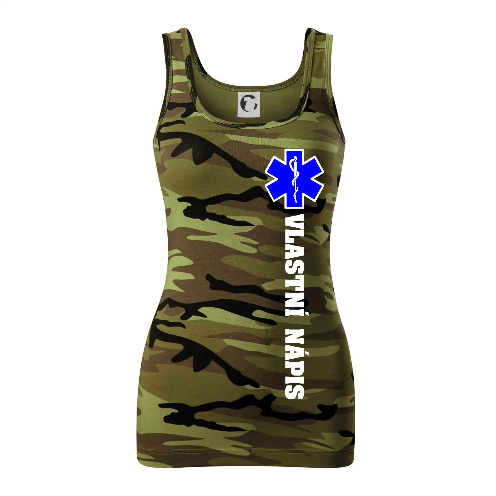 Hvězda života - vlastní nápis vpředu a vzadu