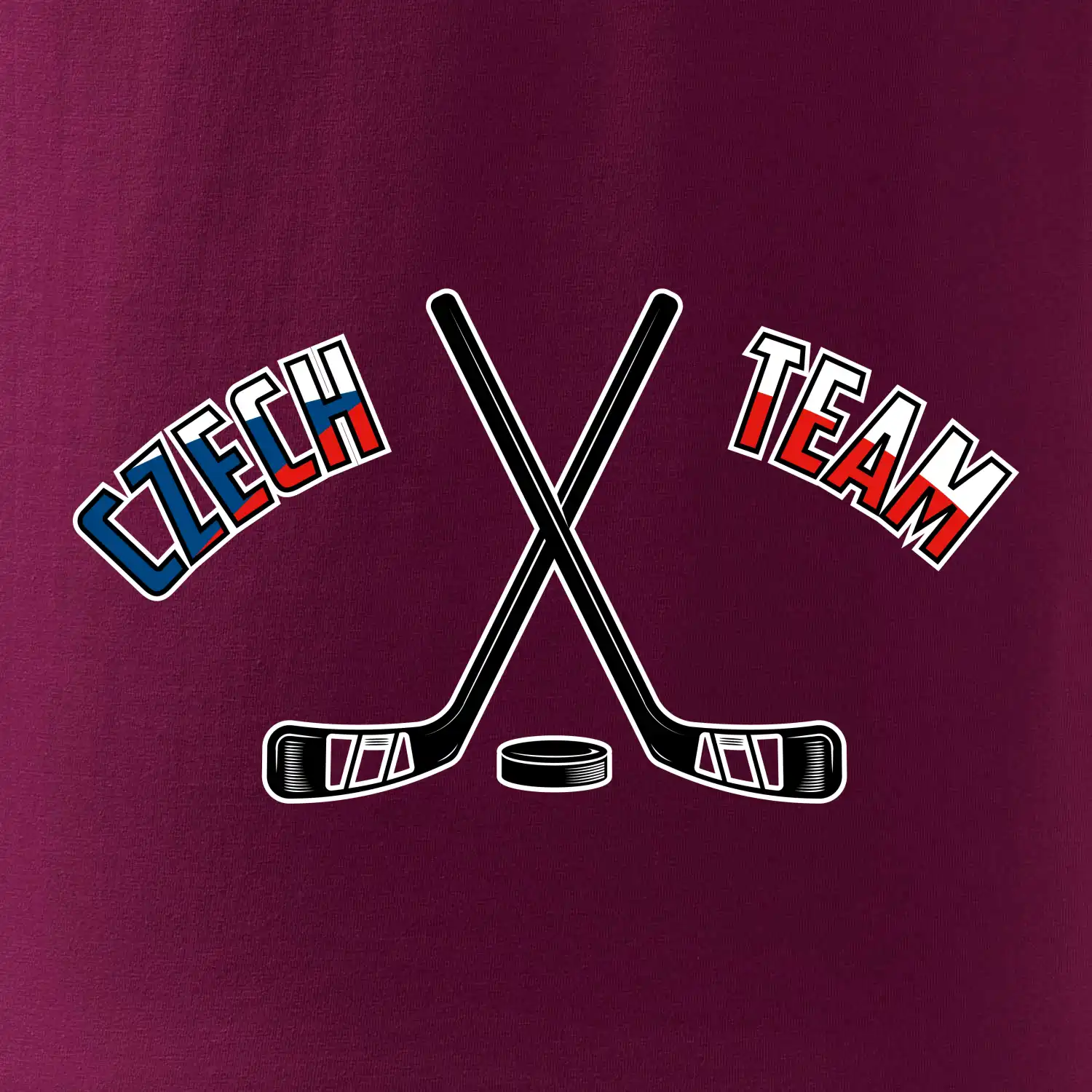 Czech team - hokejky a puk